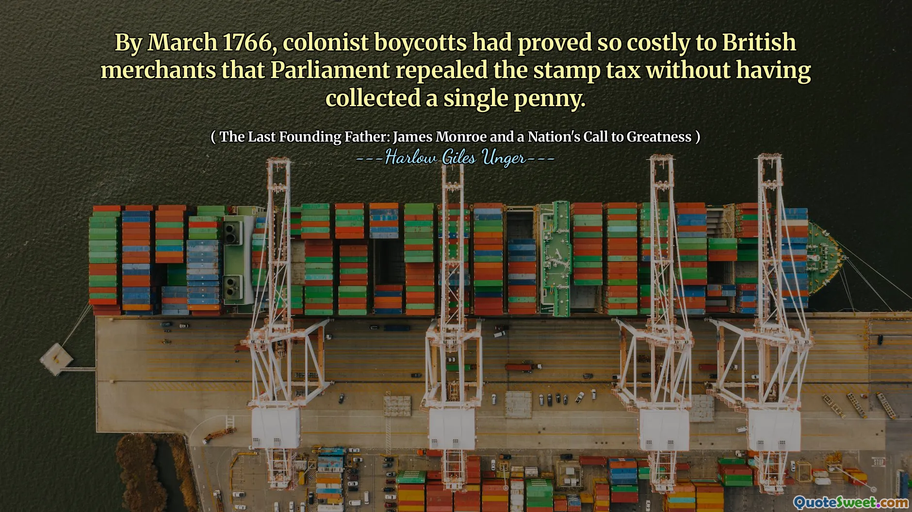 Đến tháng 3 năm 1766, các cuộc tẩy chay thực dân đã chứng minh rất tốn kém đối với các thương nhân Anh đến nỗi quốc hội đã bãi bỏ thuế tem mà không thu được một xu nào.