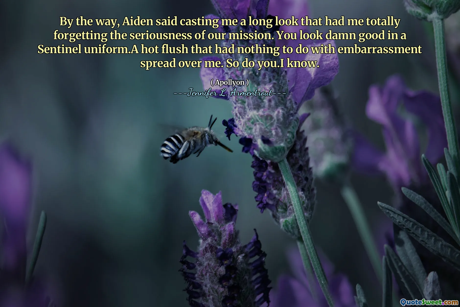 By the way, Aiden said casting me a long look that had me totally forgetting the seriousness of our mission. You look damn good in a Sentinel uniform.A hot flush that had nothing to do with embarrassment spread over me. So do you.I know.