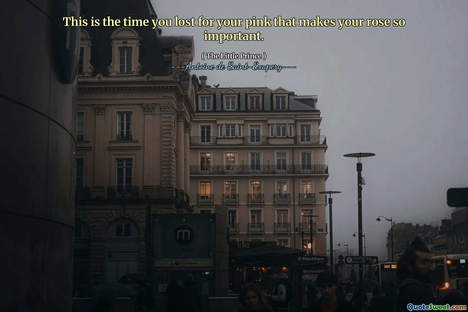 This is the time you lost for your pink that makes your rose so important.