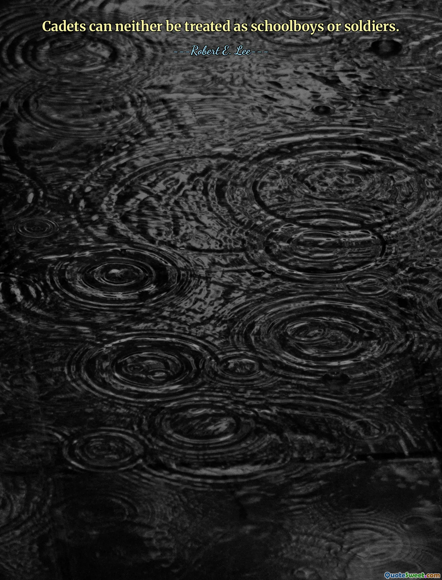 Cadets can neither be treated as schoolboys or soldiers.