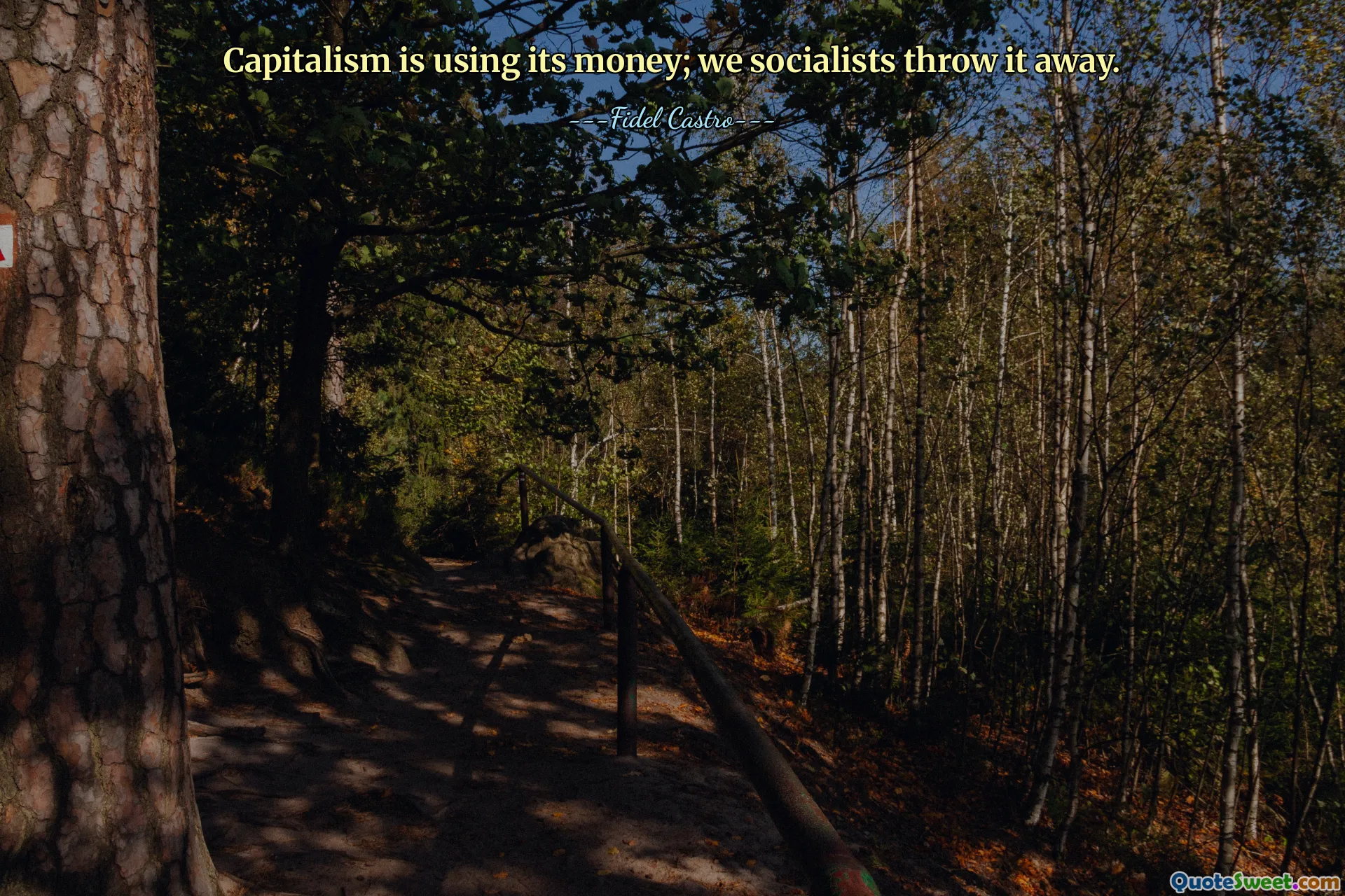 자본주의는 돈을 사용하고 있습니다. 우리 사회주의자들은 그것을 버립니다.