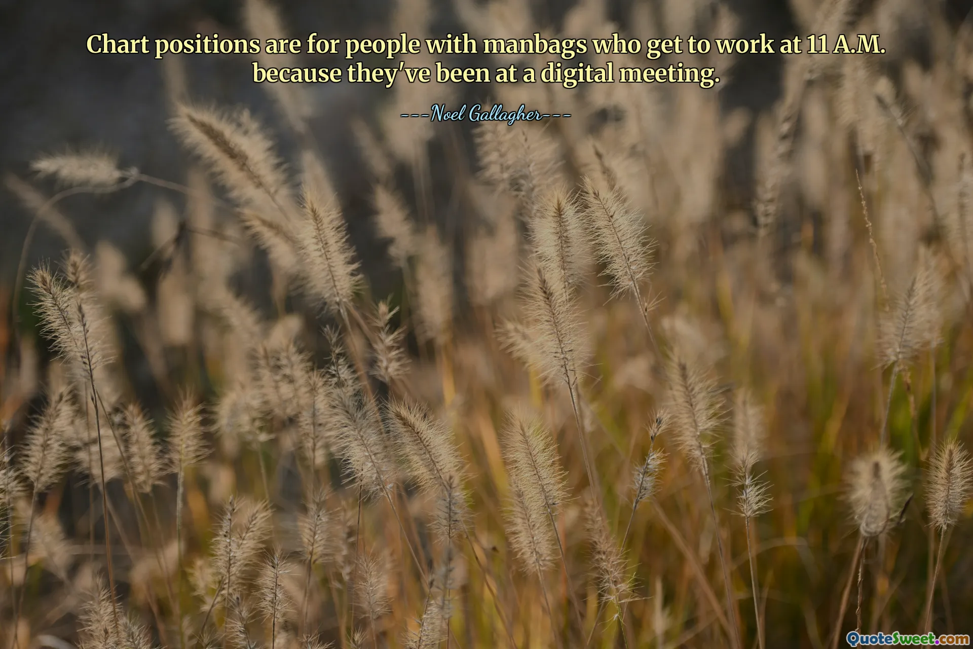 Chart positions are for people with manbags who get to work at 11 A.M. because they've been at a digital meeting.