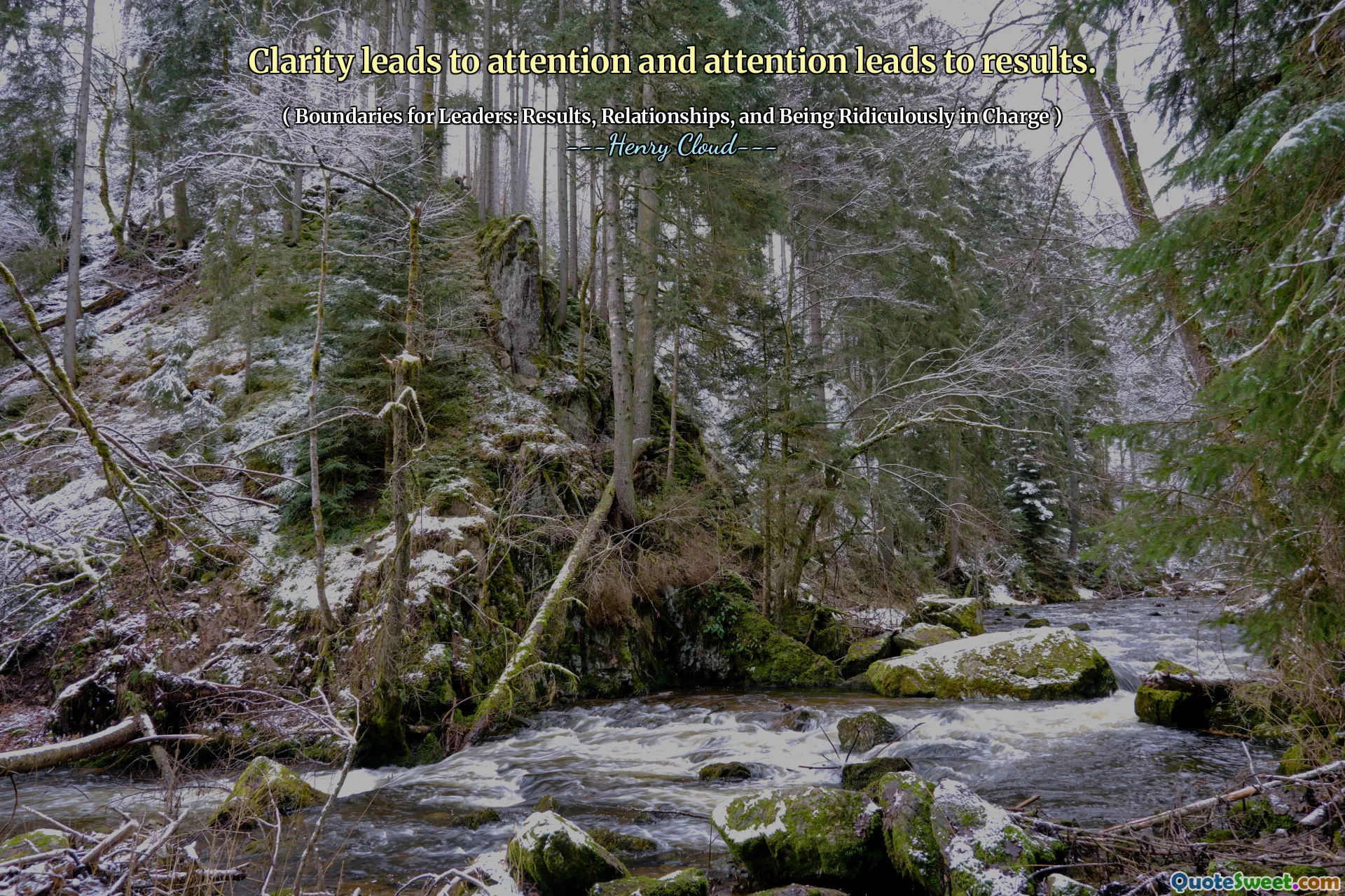 Clarity leads to attention and attention leads to results.