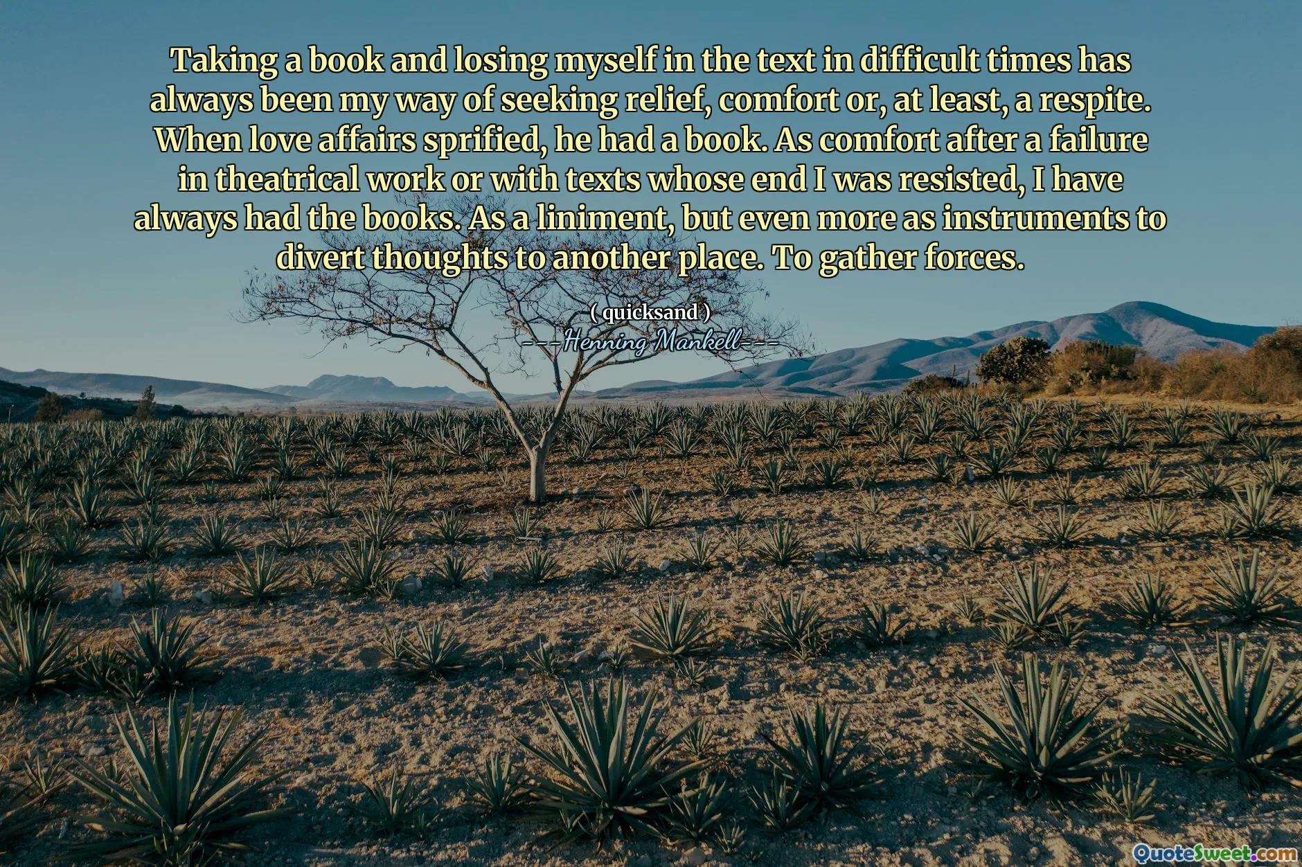 Taking a book and losing myself in the text in difficult times has always been my way of seeking relief, comfort or, at least, a respite. When love affairs sprified, he had a book. As comfort after a failure in theatrical work or with texts whose end I was resisted, I have always had the books. As a liniment, but even more as instruments to divert thoughts to another place. To gather forces.