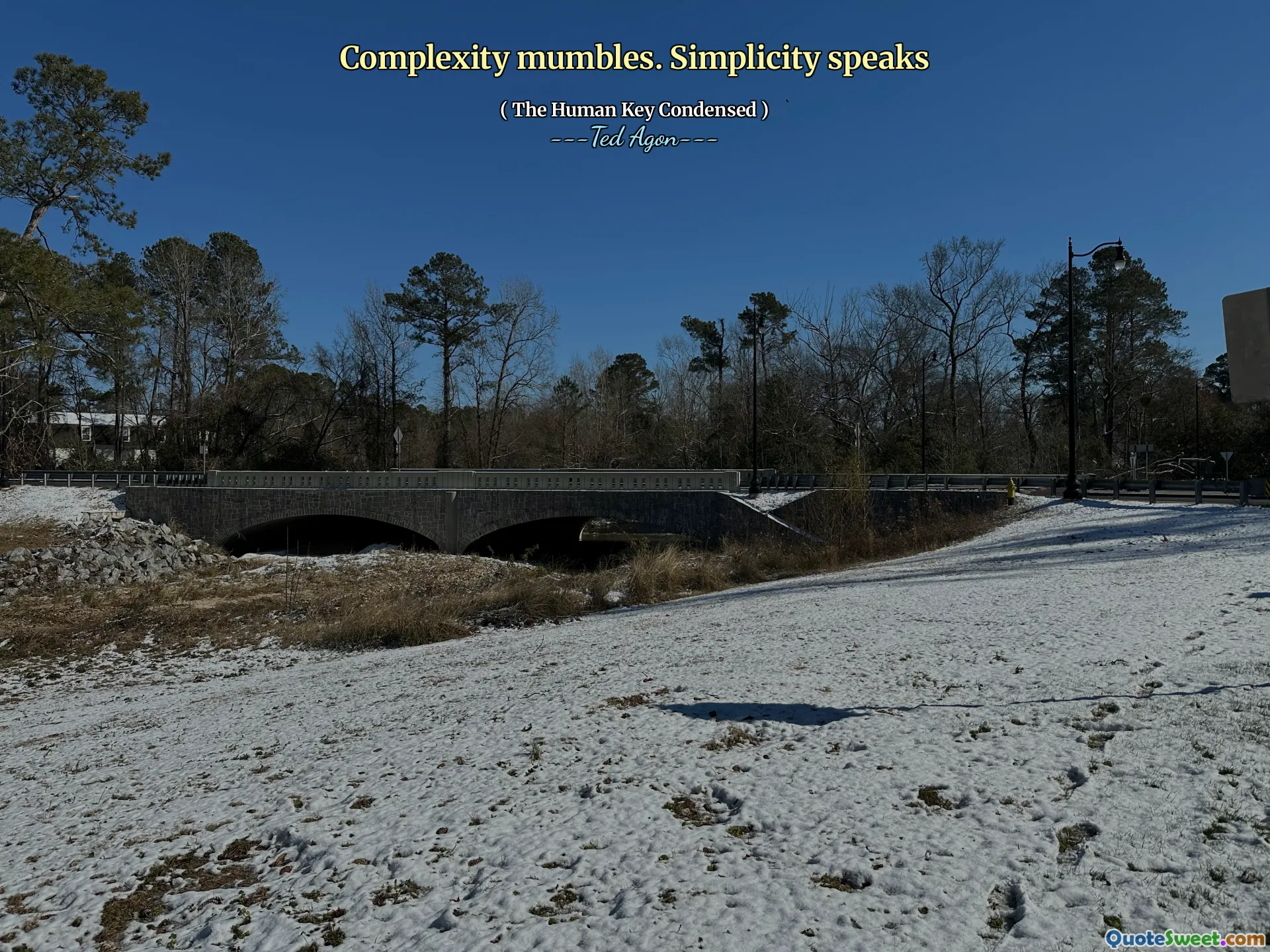 Complexity mumbles. Simplicity speaks