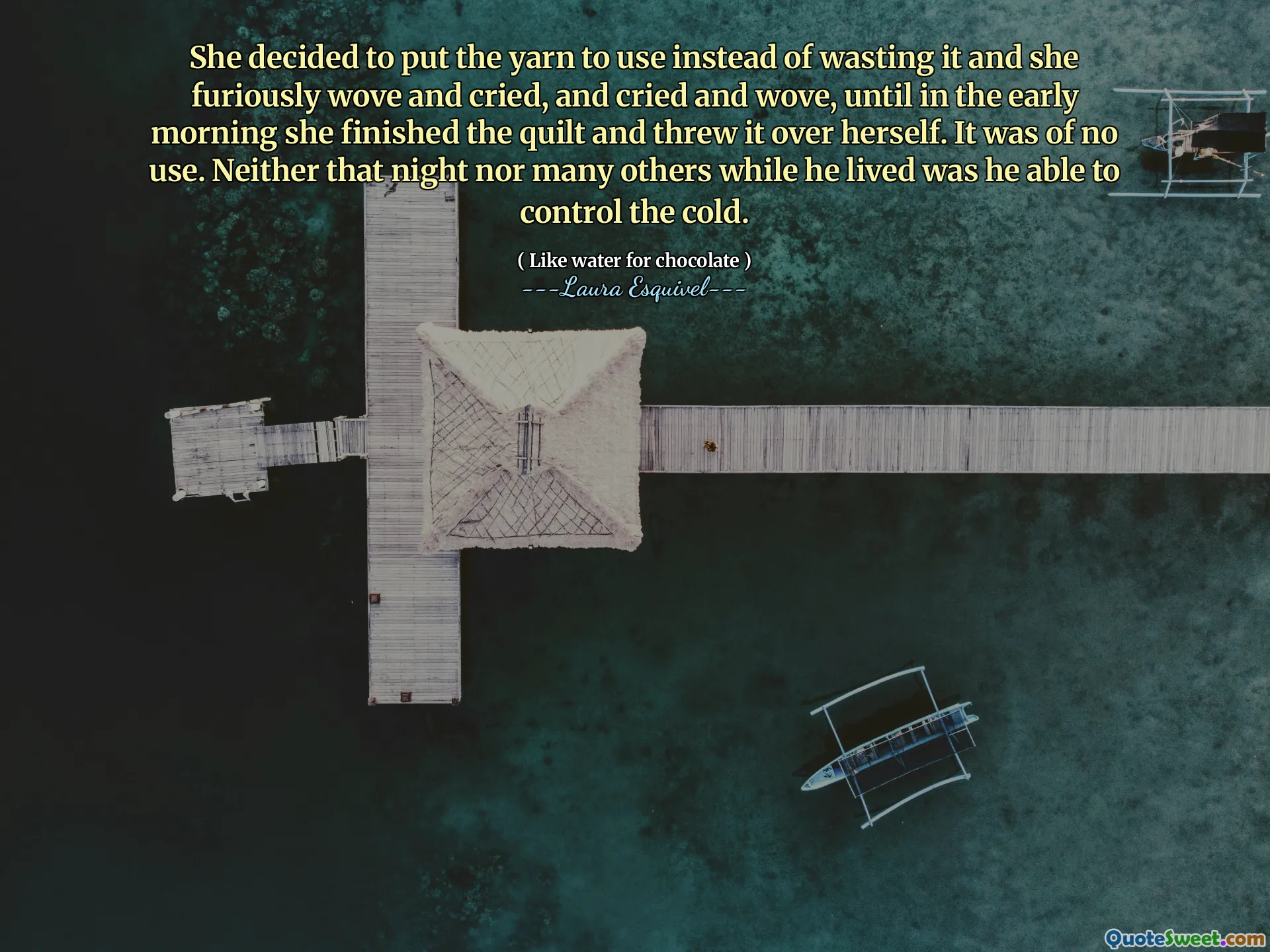 그녀는 원사를 낭비하는 대신 사용하기로 결정했고, 그녀는 이른 아침에 그녀가 퀼트를 마치고 자신을 던져 버릴 때까지 격렬하게 울고 울고 울었습니다. 아무 소용이 없었습니다. 그날 밤이나 다른 많은 사람들도 그가 살았던 동안 감기를 통제 할 수 없었습니다.