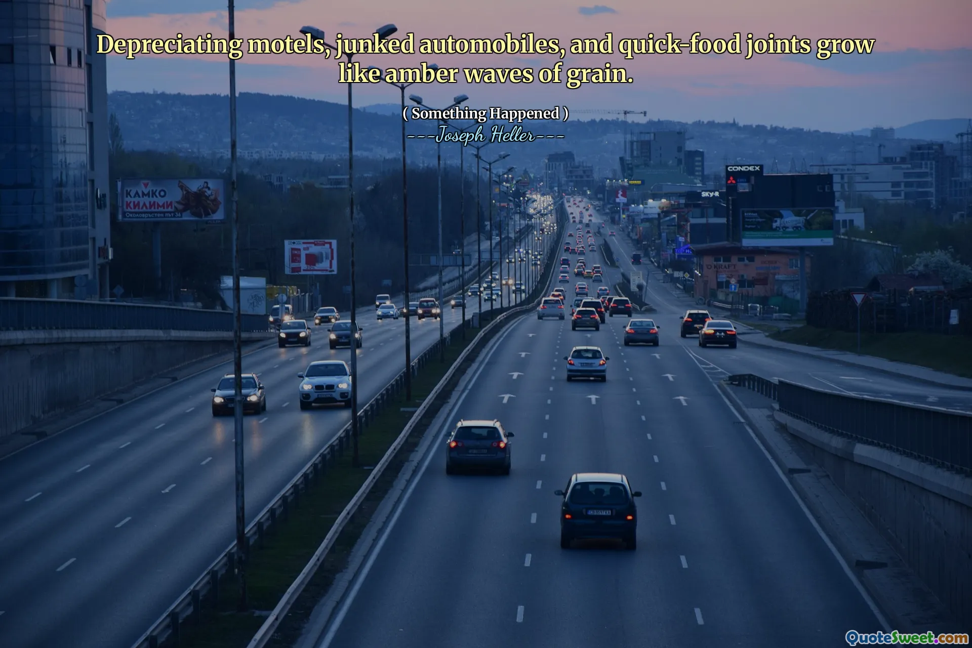 Motelurile depreciente, automobilele junkate și îmbinările cu alimente rapide cresc ca niște valuri de bob de chihlimbar.