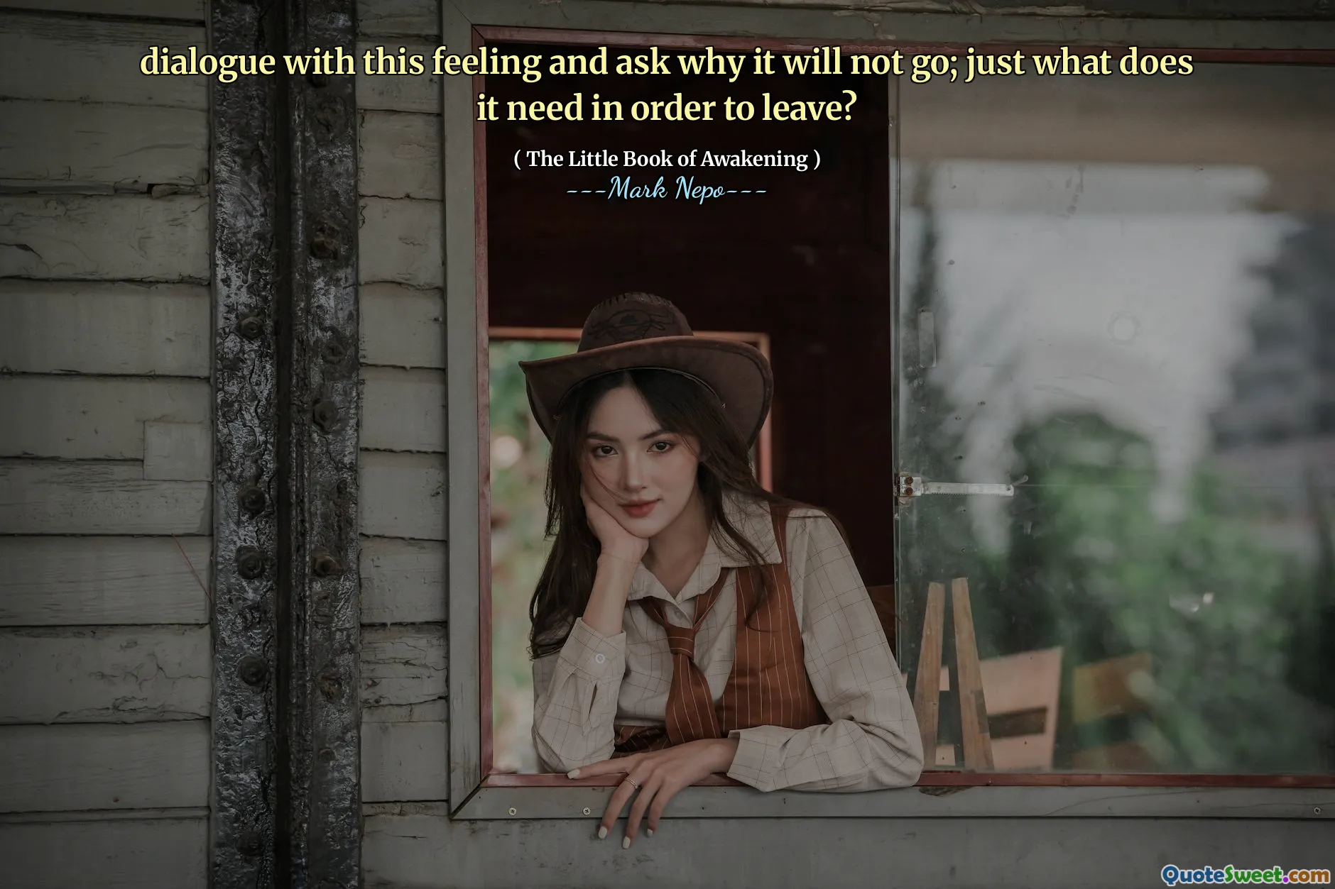 この感情との対話と、なぜそれが行かないのか尋ねる。去るためには何が必要ですか？