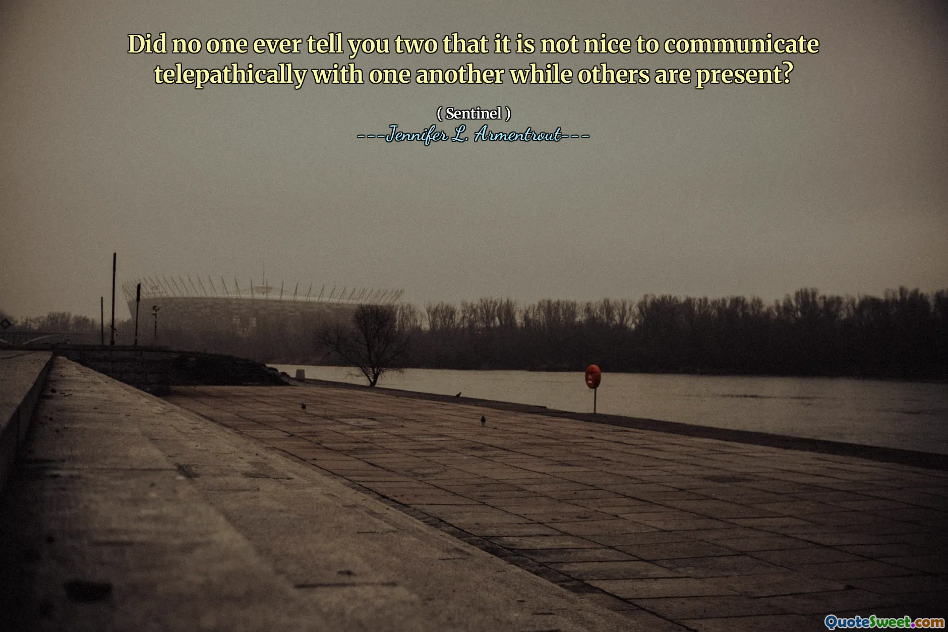Did no one ever tell you two that it is not nice to communicate telepathically with one another while others are present?