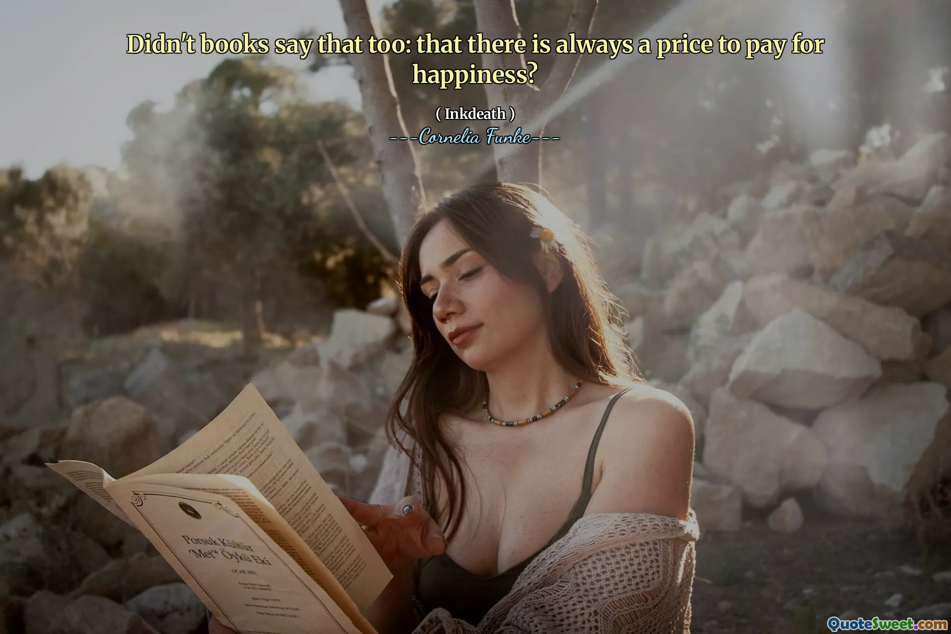 Didn't books say that too: that there is always a price to pay for happiness?