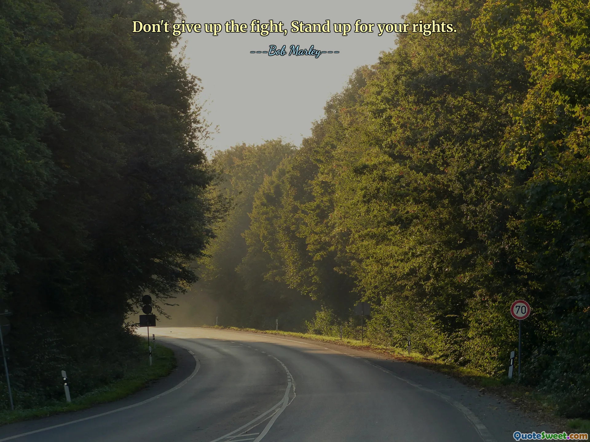 Don't give up the fight, Stand up for your rights.