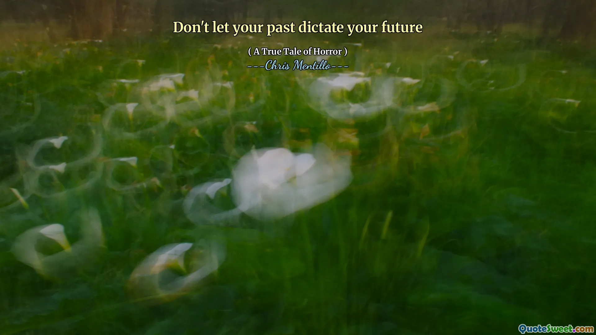 Don't let your past dictate your future