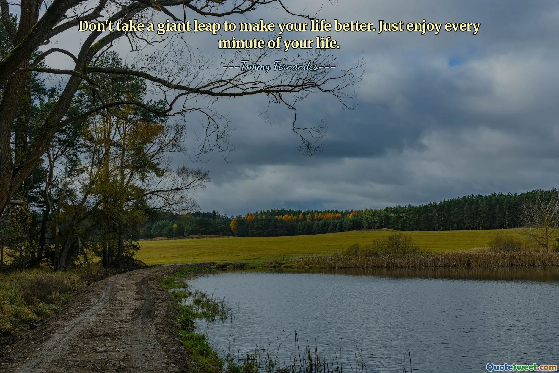 Don't take a giant leap to make your life better. Just enjoy every minute of your life.