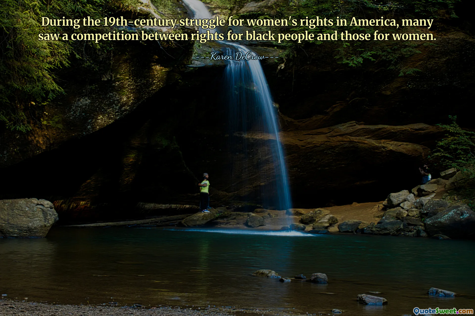 În timpul luptei din secolul al XIX-lea pentru drepturile femeilor în America, mulți au văzut o competiție între drepturile oamenilor de culoare și cele ale femeilor.