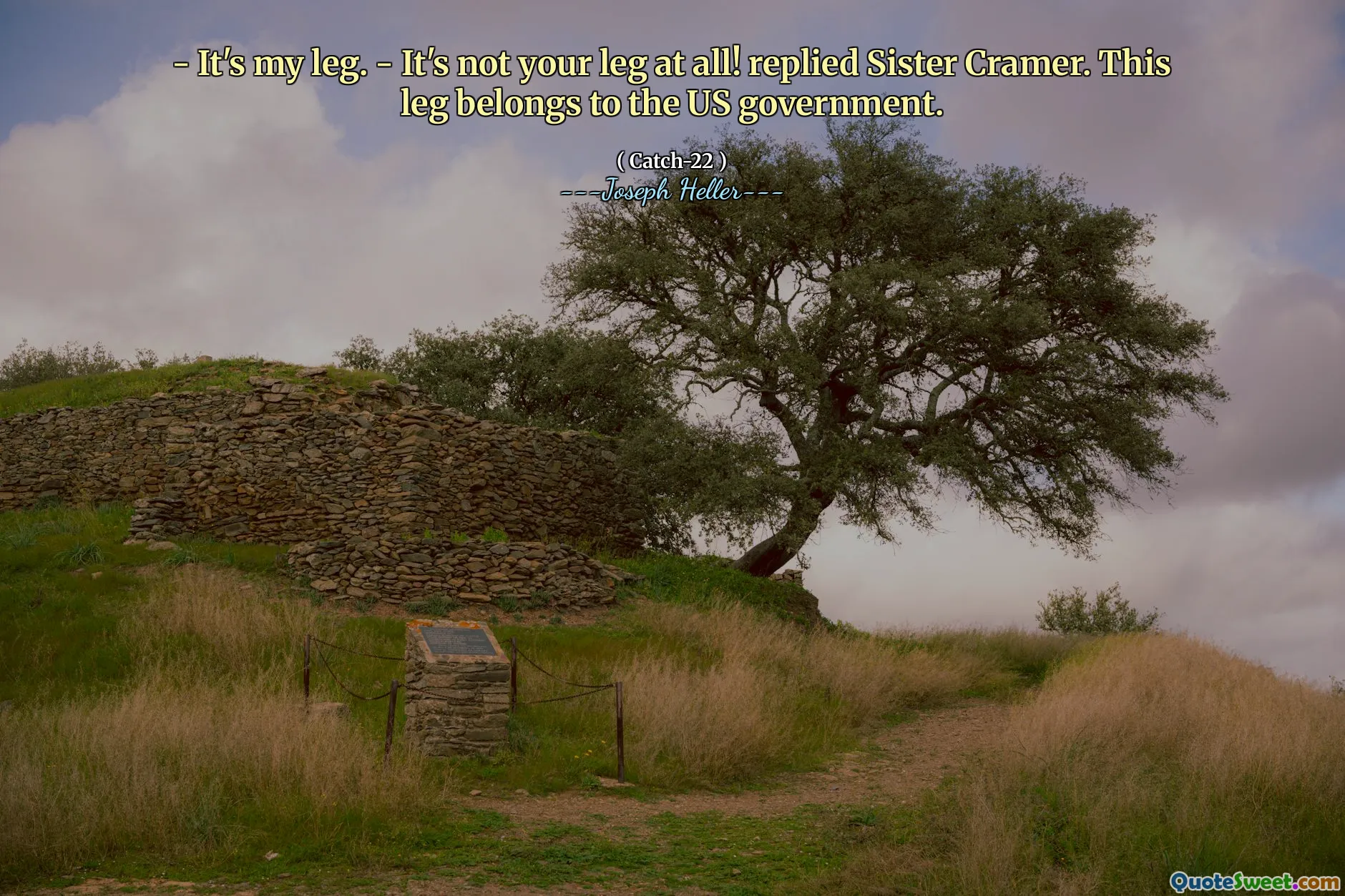 - Det er beinet mitt. - Det er ikke beinet ditt i det hele tatt! svarte søsteren Cramer. Dette beinet tilhører den amerikanske regjeringen.