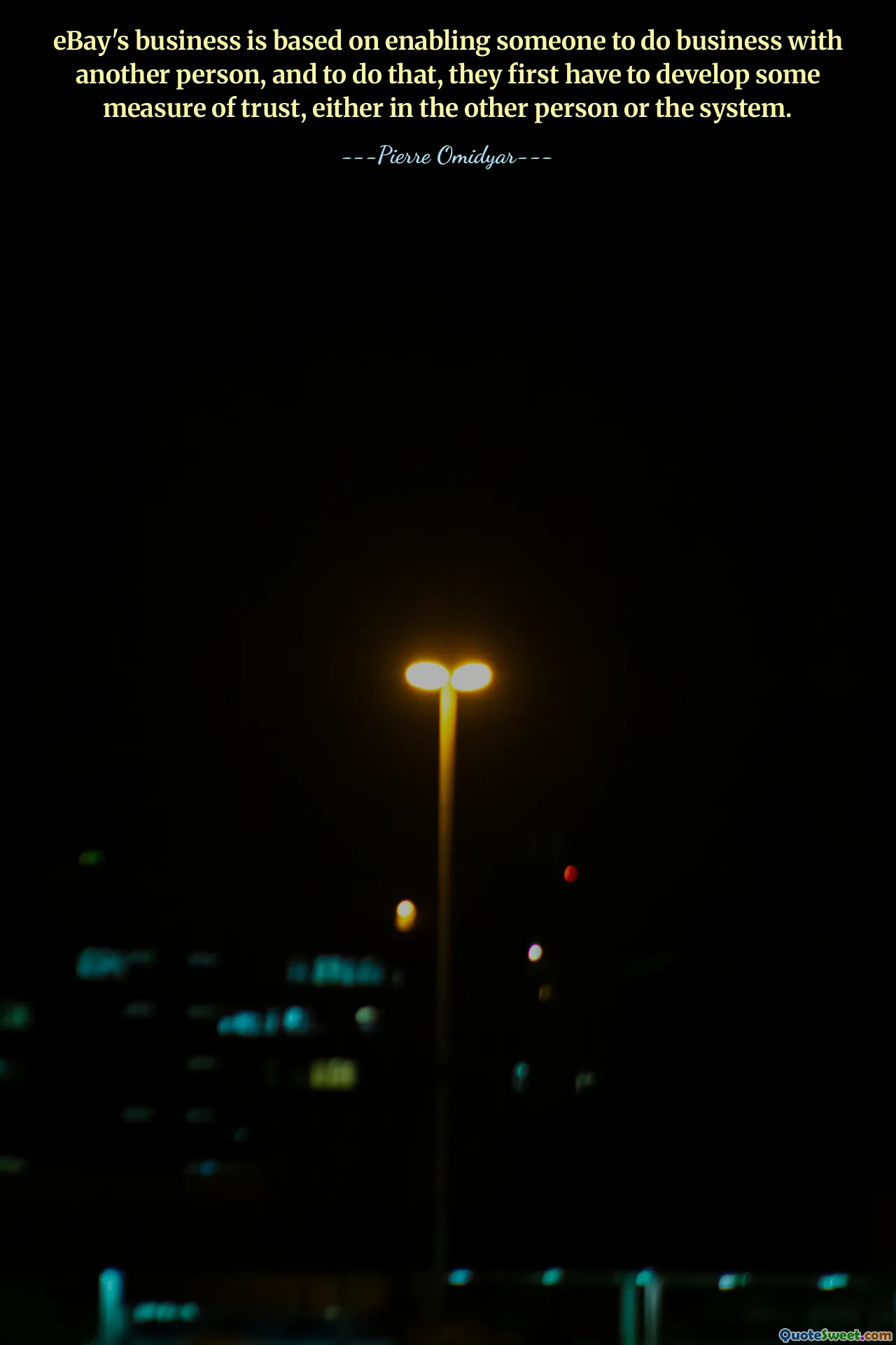 eBay's business is based on enabling someone to do business with another person, and to do that, they first have to develop some measure of trust, either in the other person or the system.