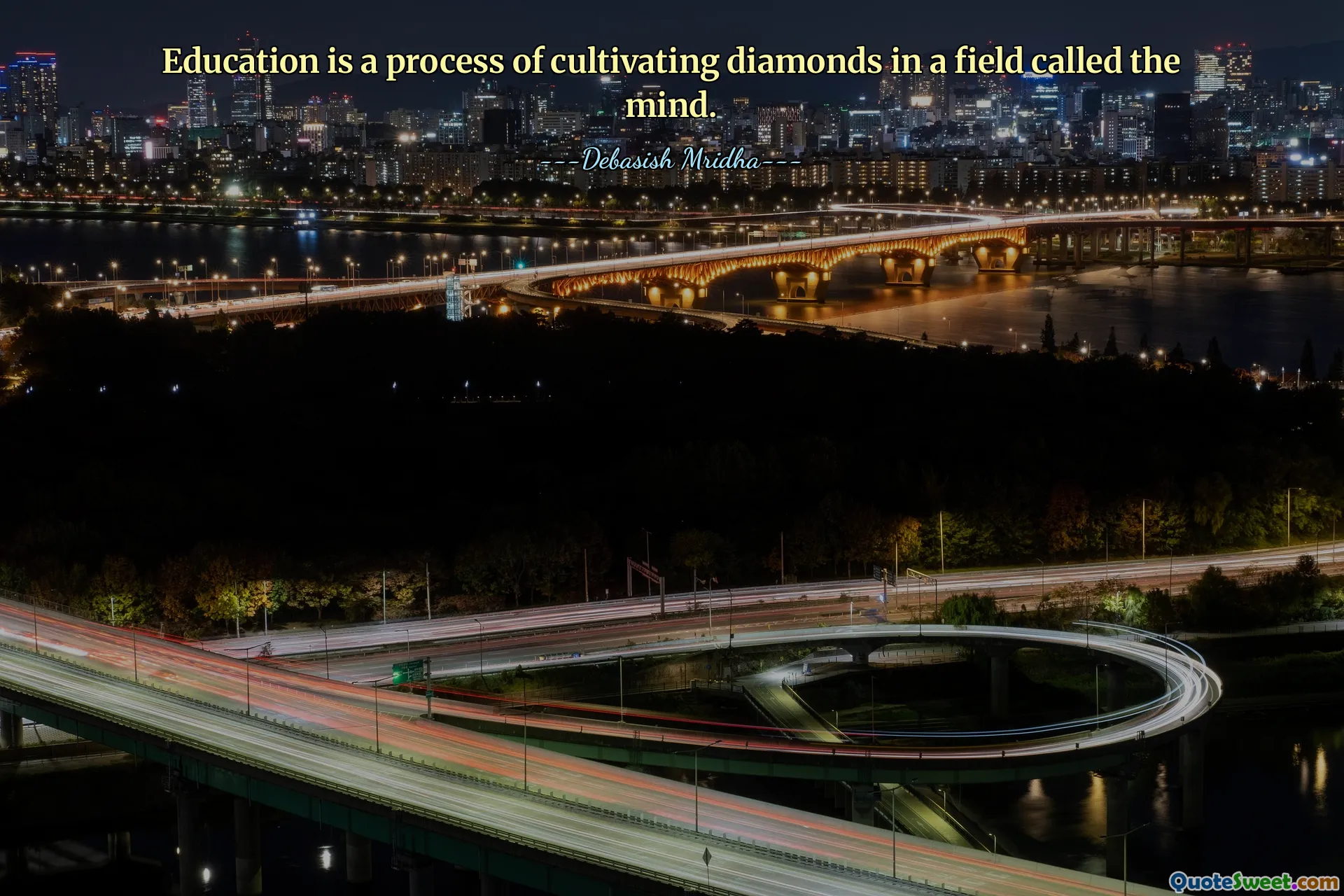 Education is a process of cultivating diamonds in a field called the mind.