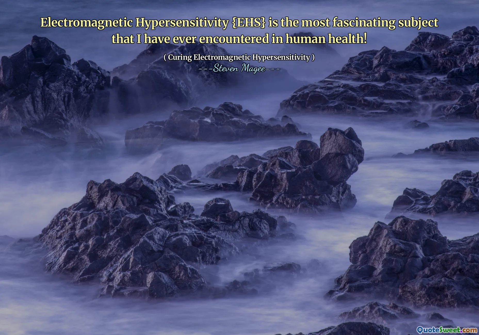 Electromagnetic Hypersensitivity {EHS} is the most fascinating subject that I have ever encountered in human health!