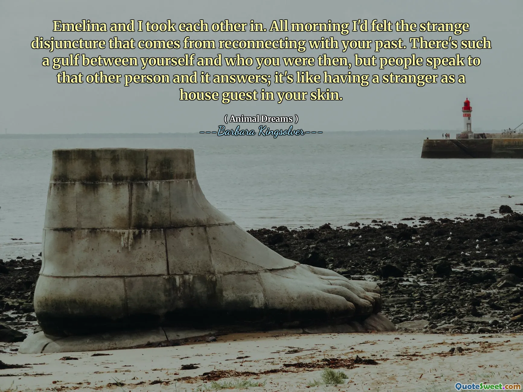 أخذت أنا وإيميلينا بعضنا البعض. شعرت طوال الصباح بالانفصال الغريب الذي يأتي من إعادة الاتصال مع ماضيك. هناك مثل هذا الفجوة بينك ومن كنت آنذاك ، لكن الناس يتحدثون إلى هذا الشخص الآخر ويجيب ؛ إنه مثل وجود شخص غريب كضيف منزل في بشرتك.