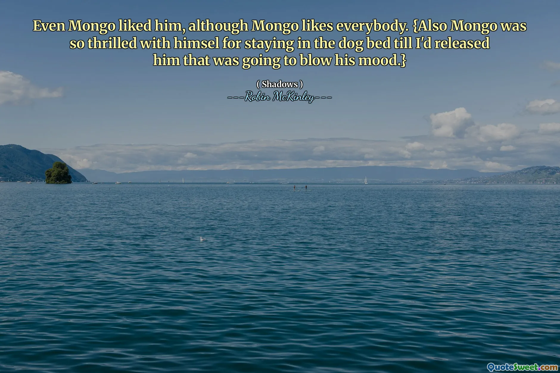 Even Mongo liked him, although Mongo likes everybody. {Also Mongo was so thrilled with himsel for staying in the dog bed till I'd released him that was going to blow his mood.}