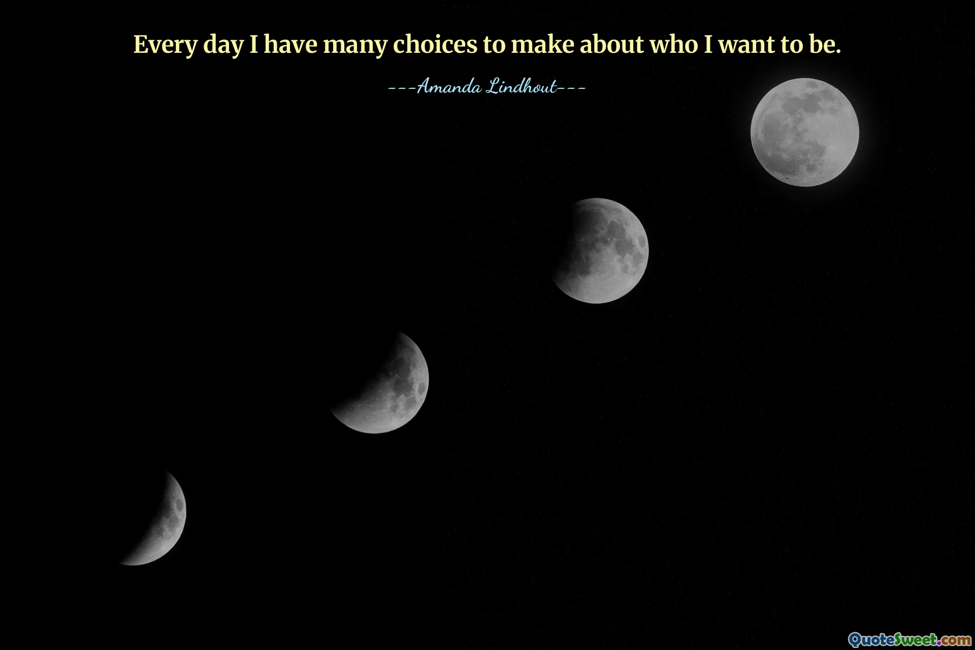 Every day I have many choices to make about who I want to be.
