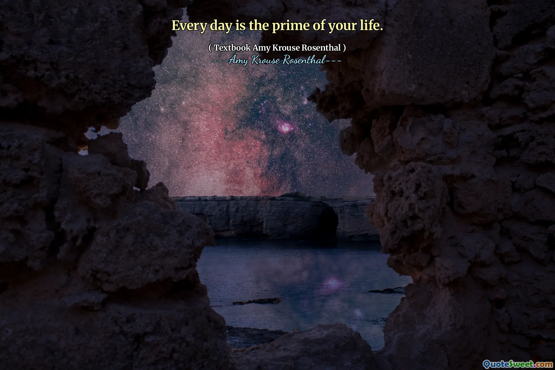 Every day is the prime of your life.