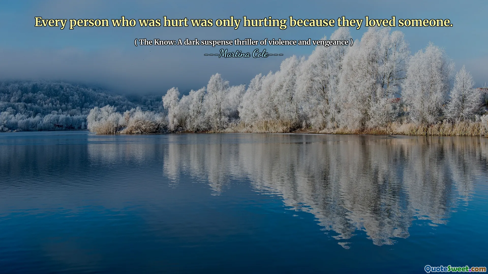 Fiecare persoană care a fost rănită nu a făcut decât să -l doară pe cineva.