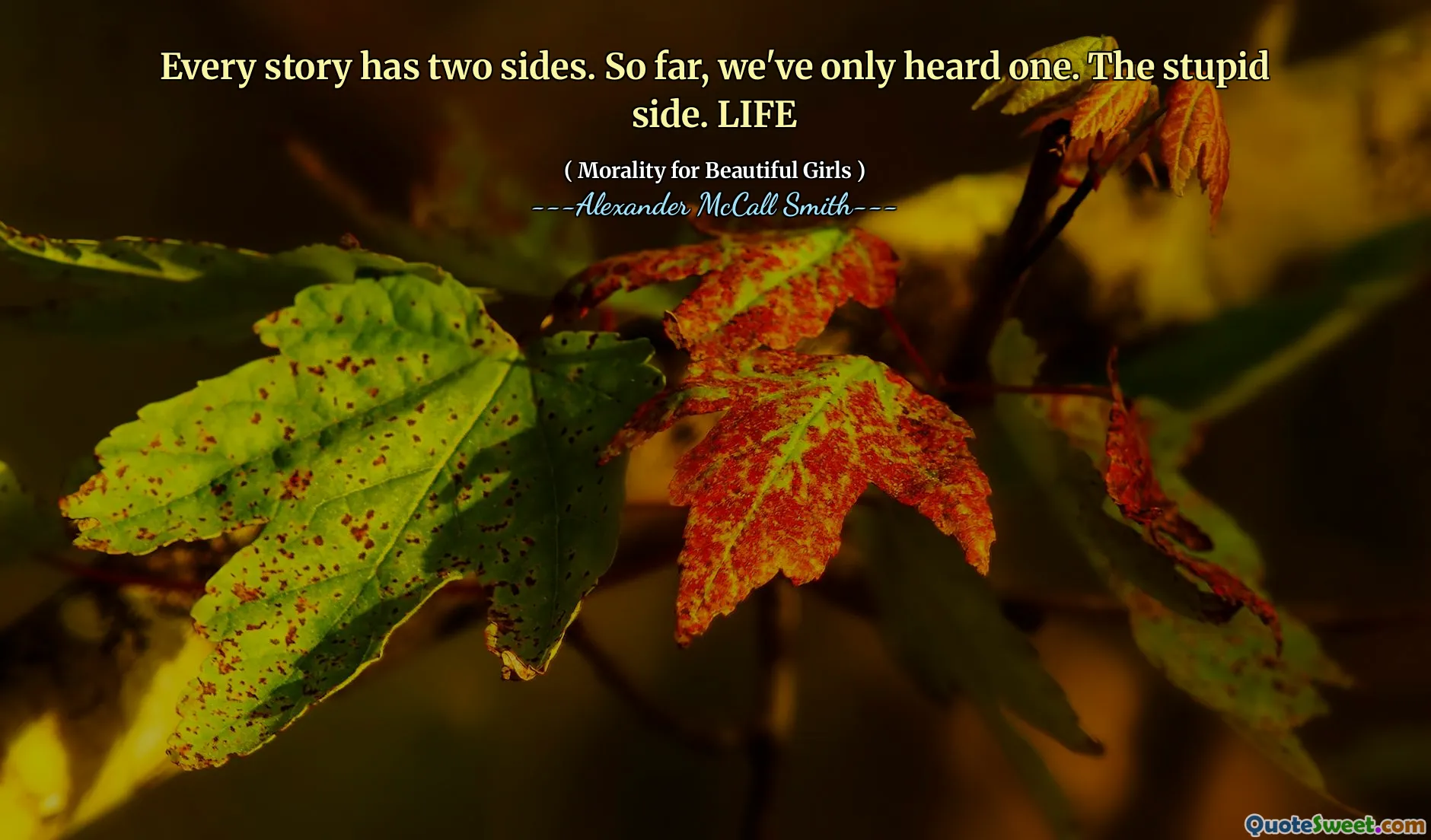 Fiecare poveste are două părți. Până acum, am auzit doar unul. Partea stupidă. VIAŢĂ