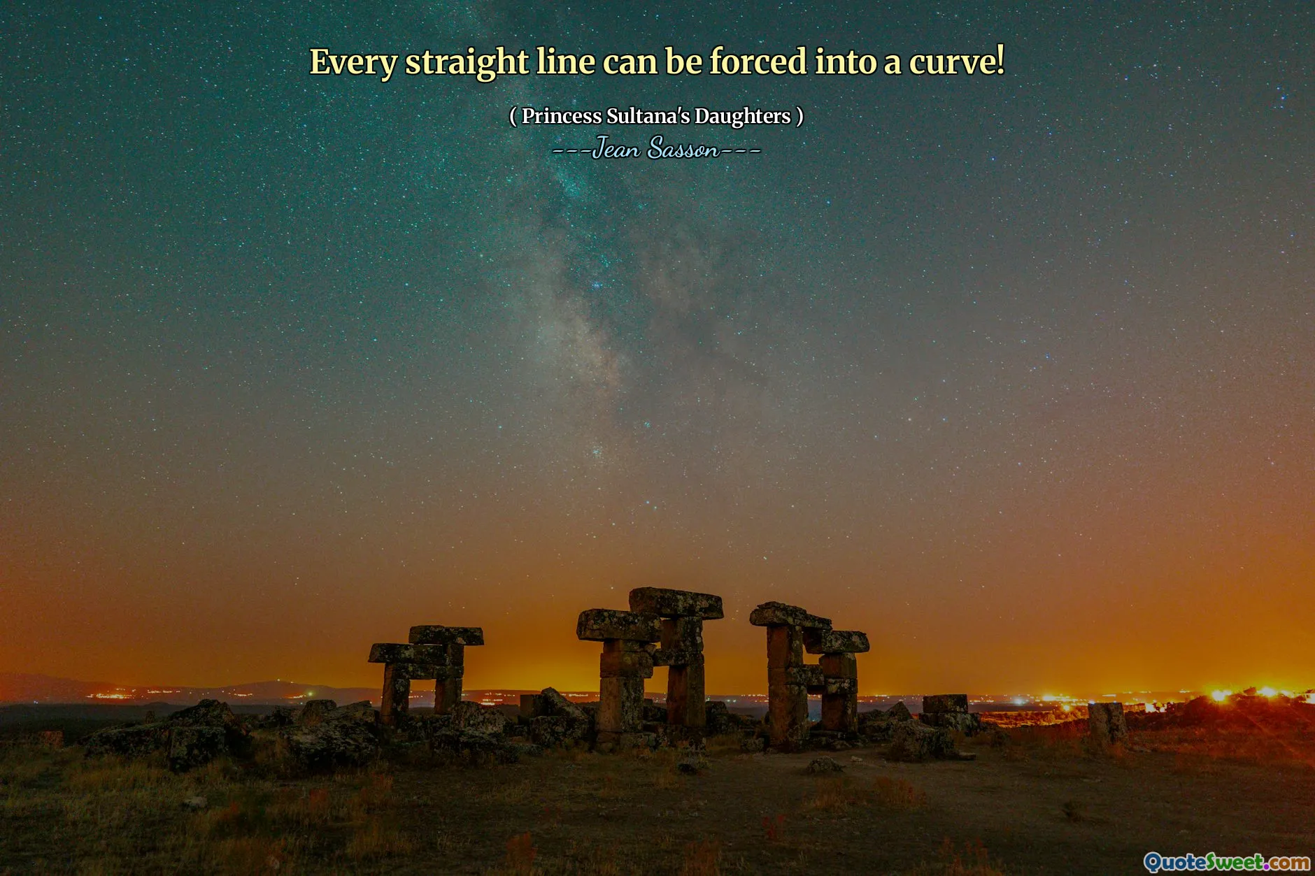 Every straight line can be forced into a curve!