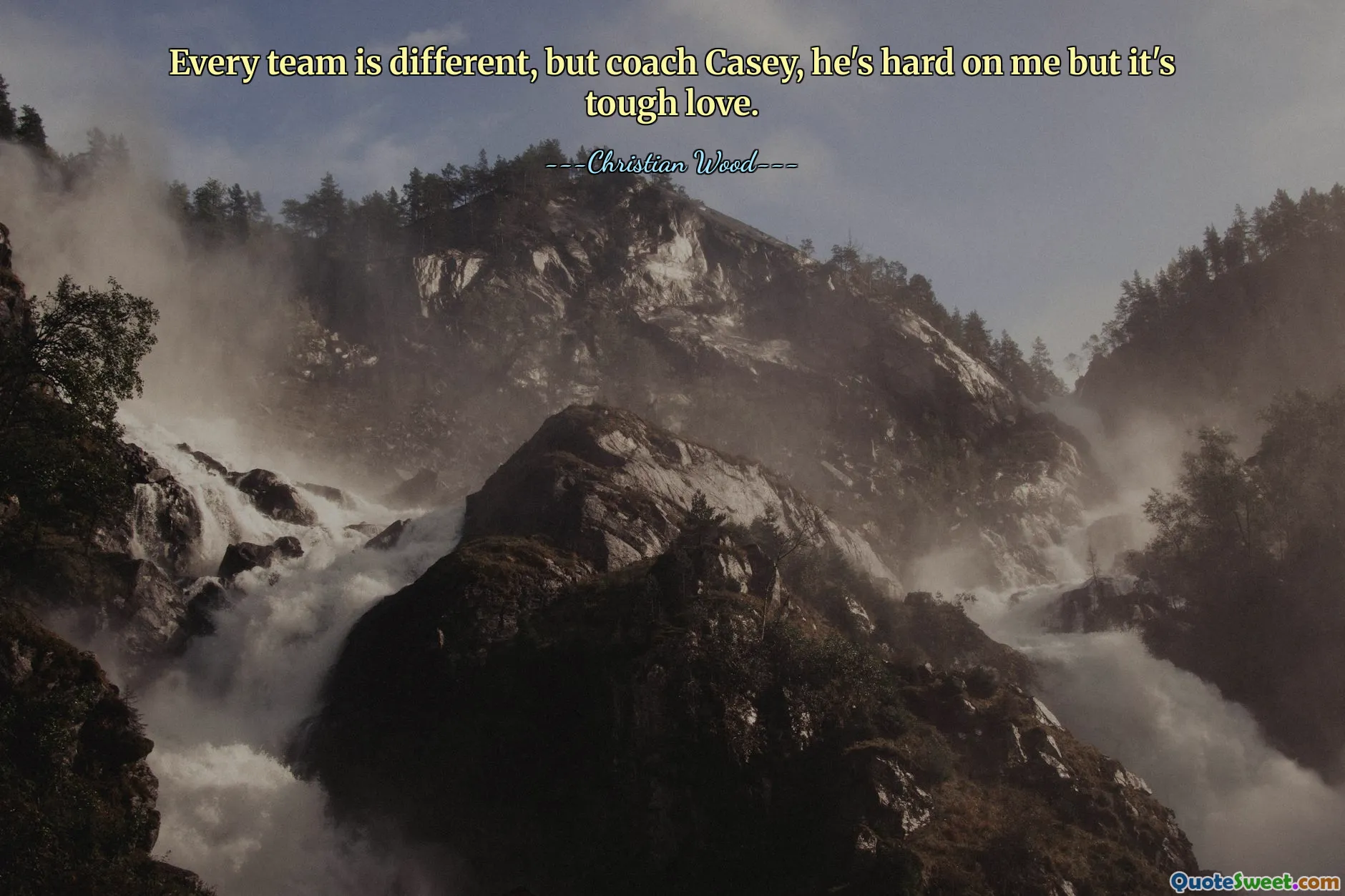 Alle lag er forskjellige, men trener Casey, han er hard mot meg, men det er tøff kjærlighet.