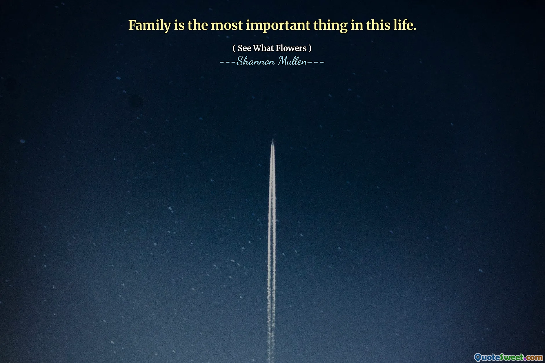 Family is the most important thing in this life.