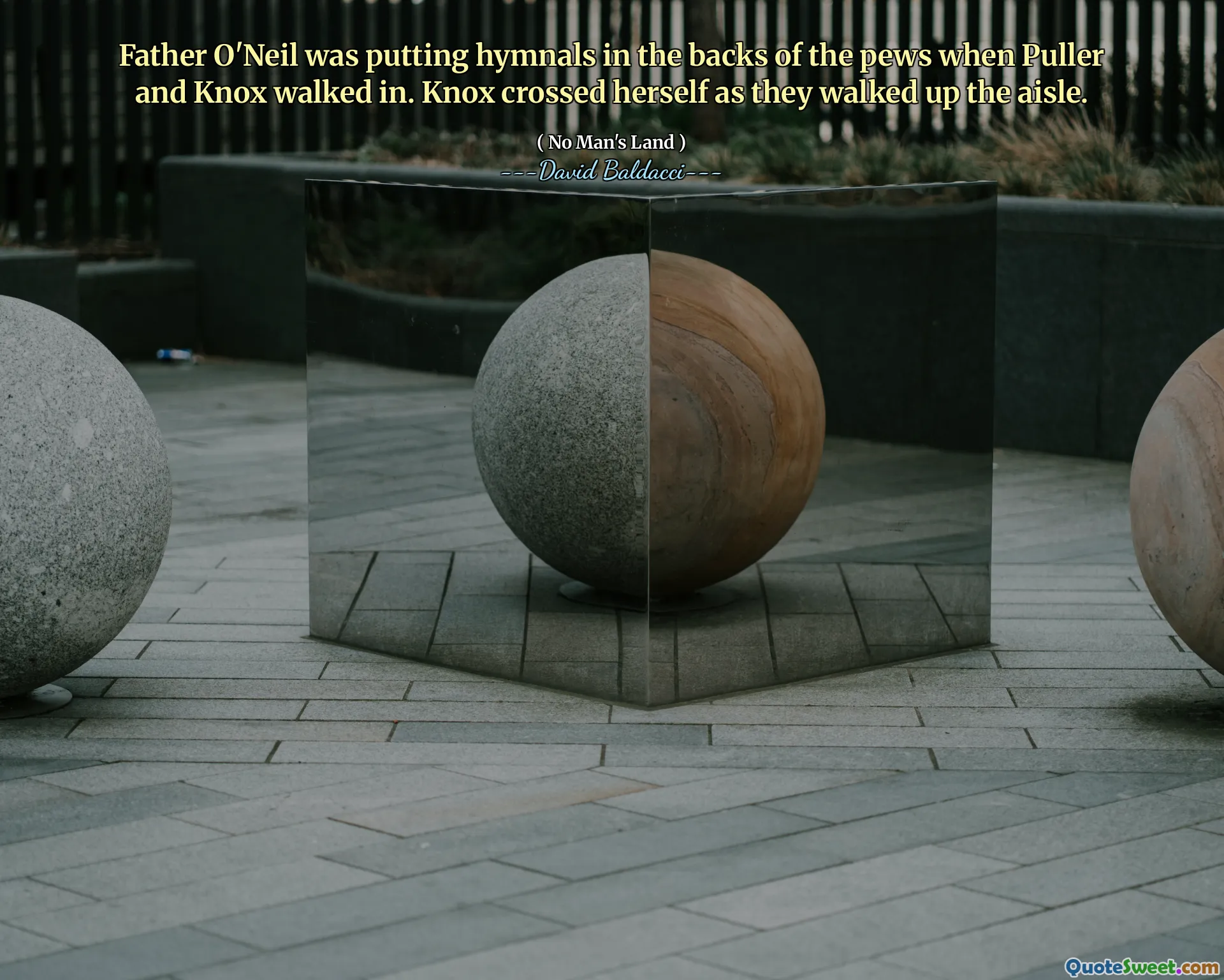 Father O'Neil was putting hymnals in the backs of the pews when Puller and Knox walked in. Knox crossed herself as they walked up the aisle.