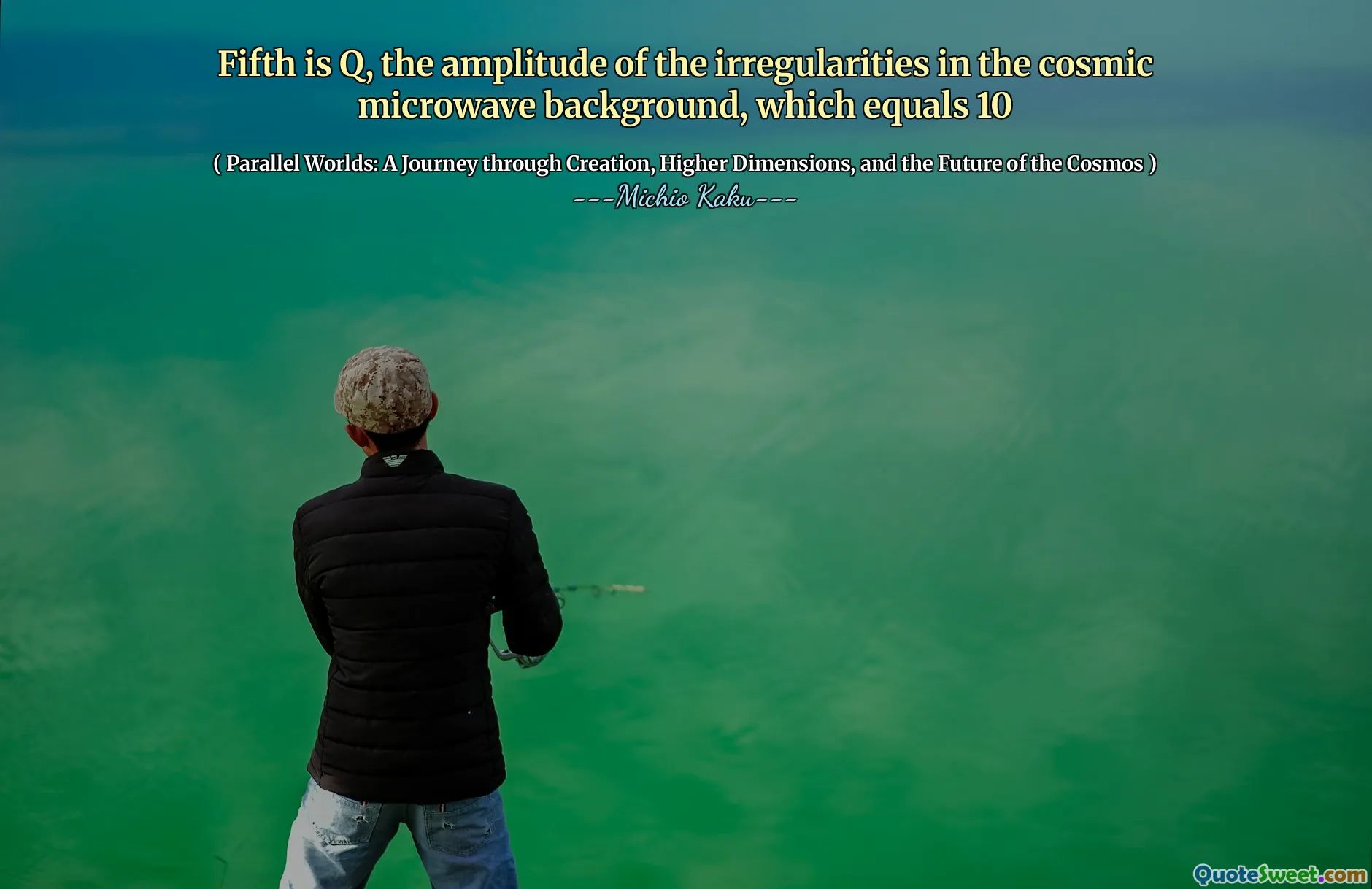 Fifth is Q, the amplitude of the irregularities in the cosmic microwave background, which equals 10