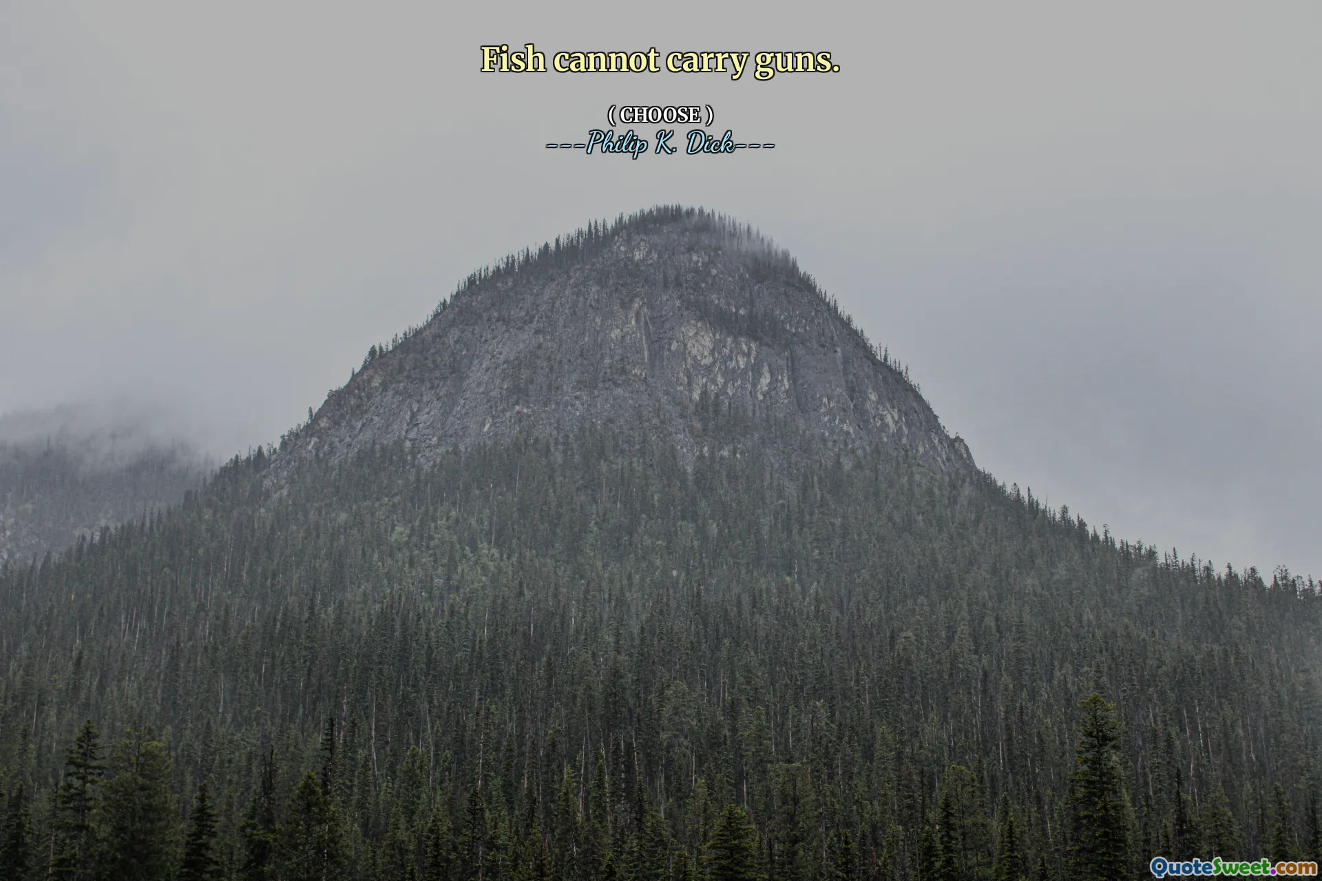 Fisk kan inte bära vapen.