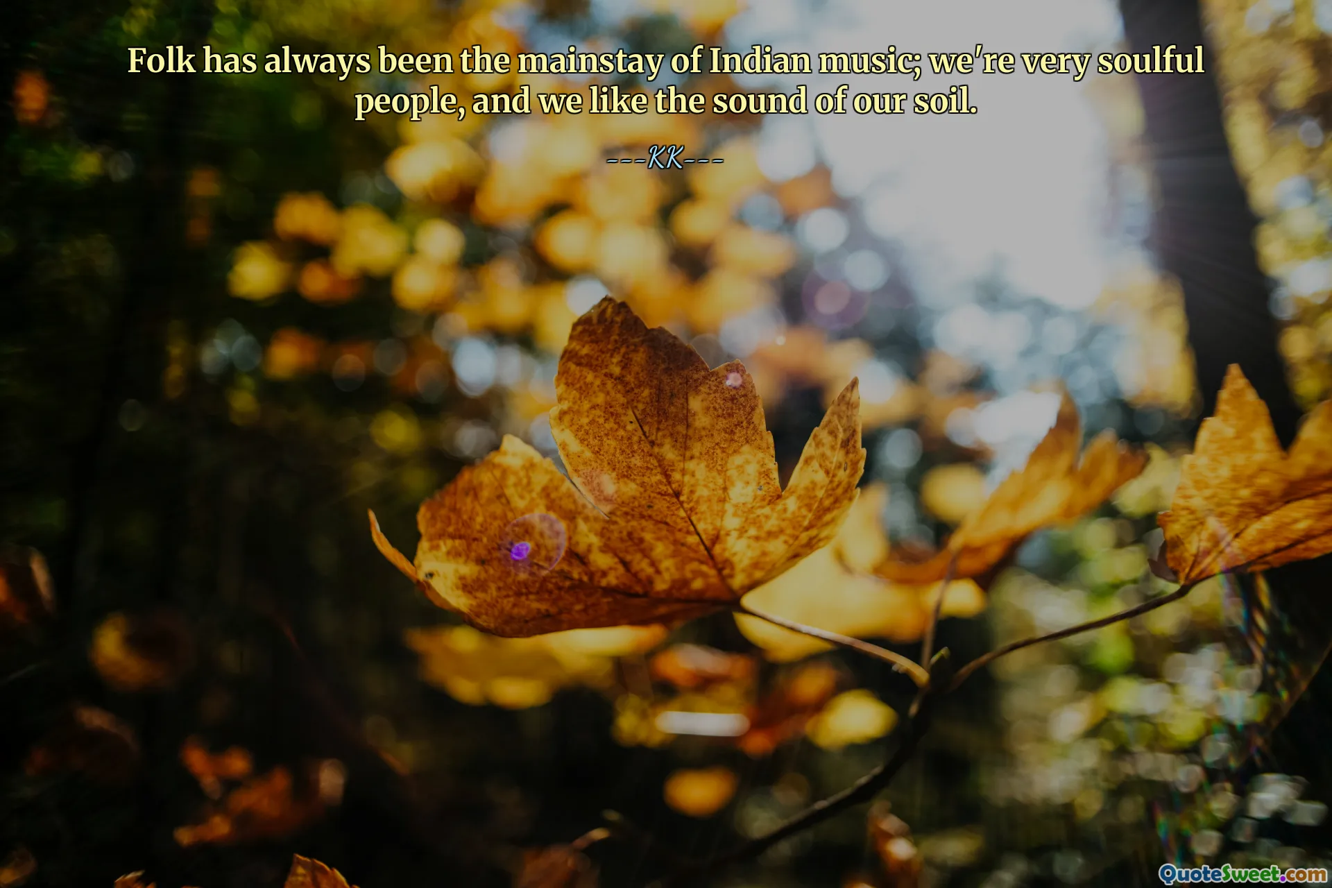 Folk war schon immer die tragende Säule der indischen Musik; Wir sind sehr gefühlvolle Menschen und wir mögen den Klang unseres Bodens.