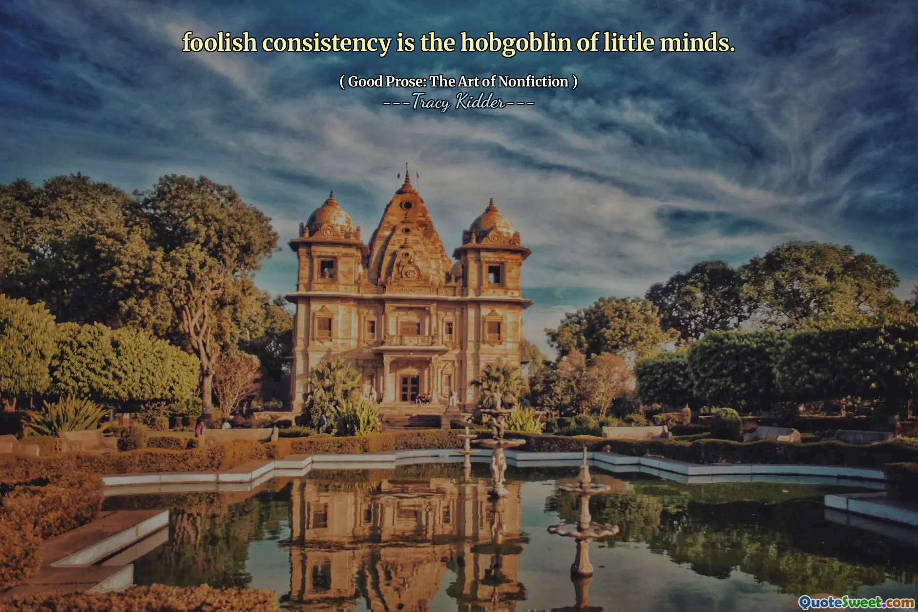 dwaze consistentie is de hobgoblin van kleine geesten.