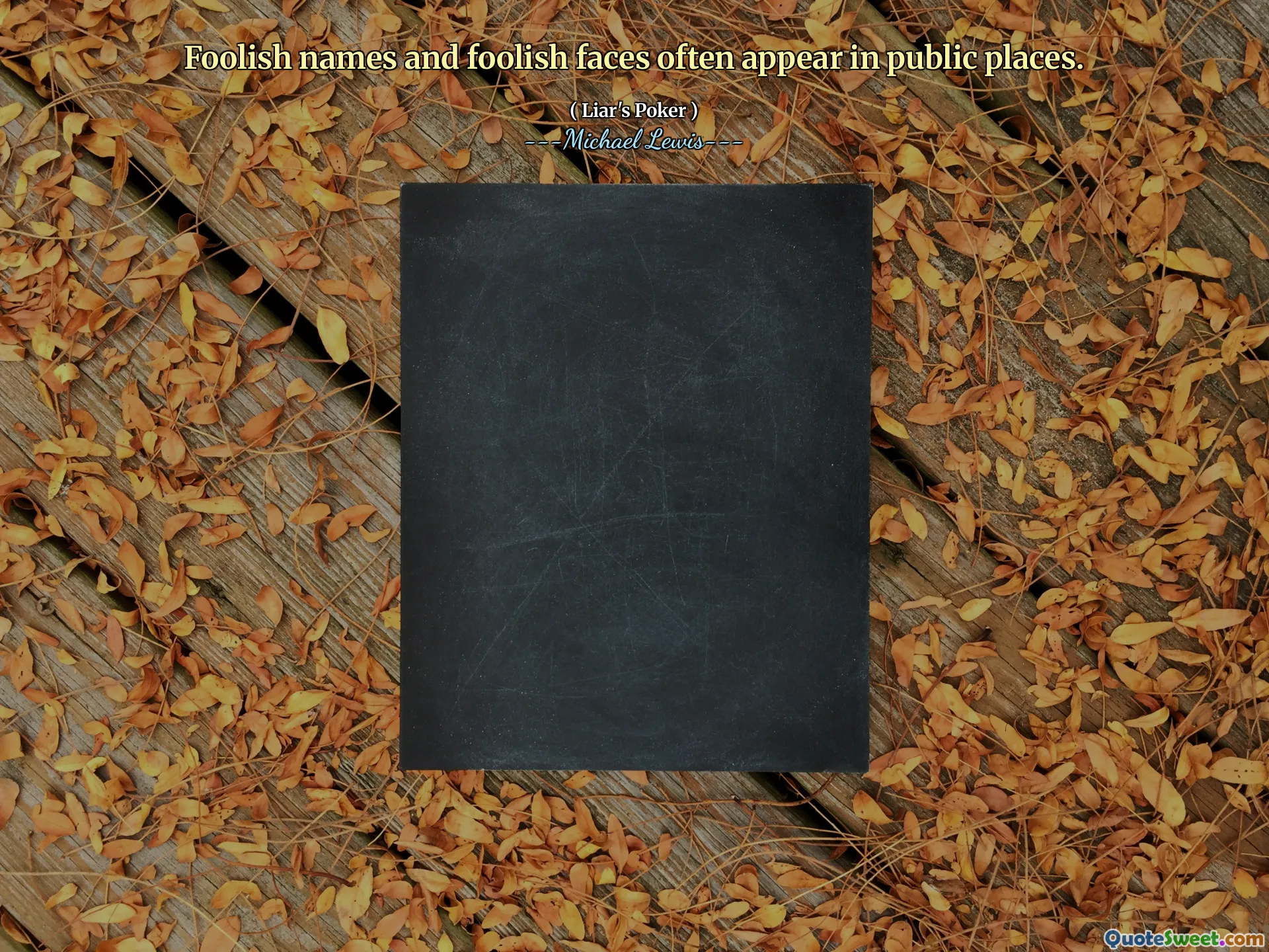 Nomi sciocchi e volti sciocchi appaiono spesso nei luoghi pubblici.