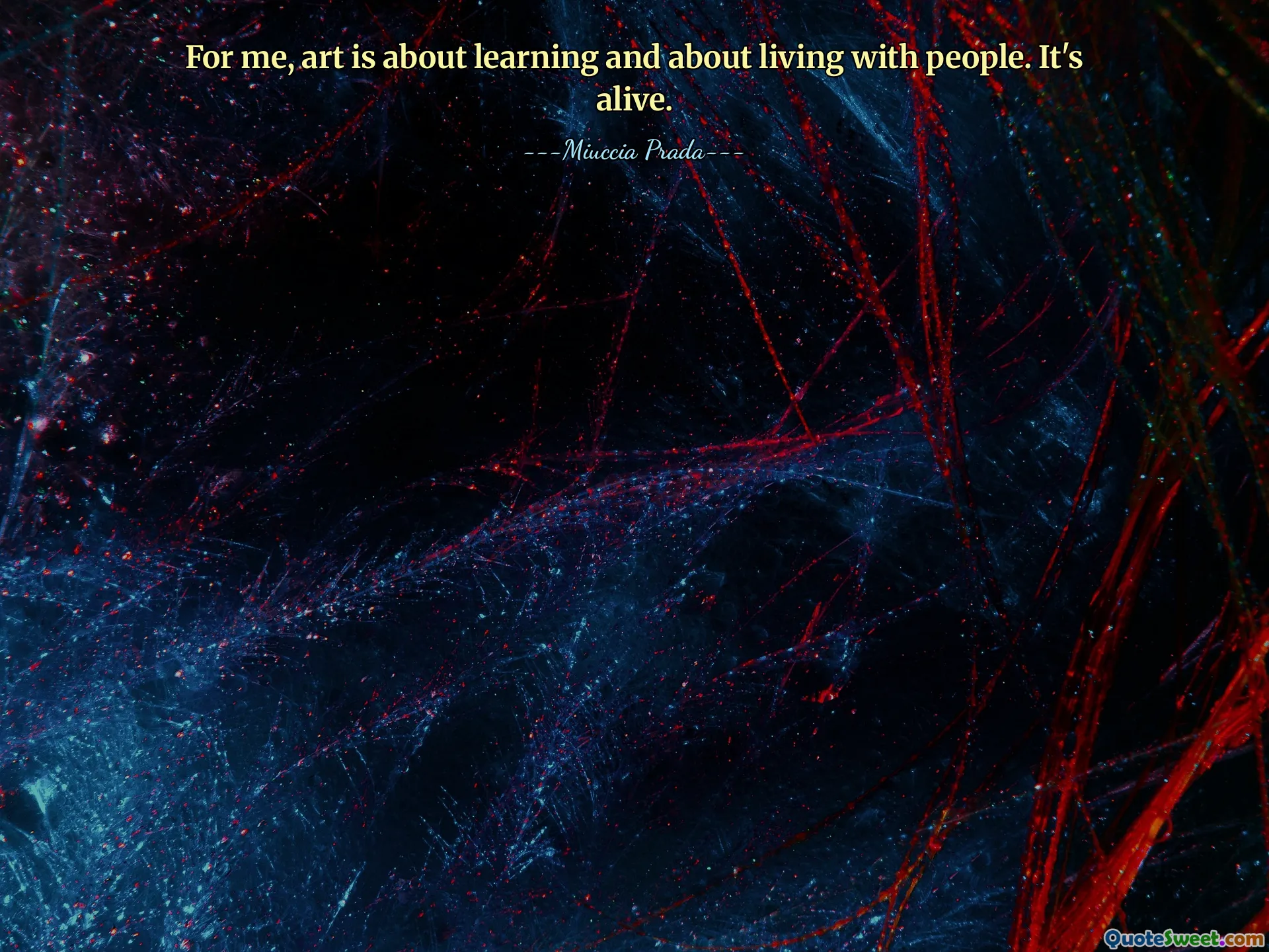 Für mich geht es in der Kunst um das Lernen und das Zusammenleben mit Menschen. Es ist lebendig.