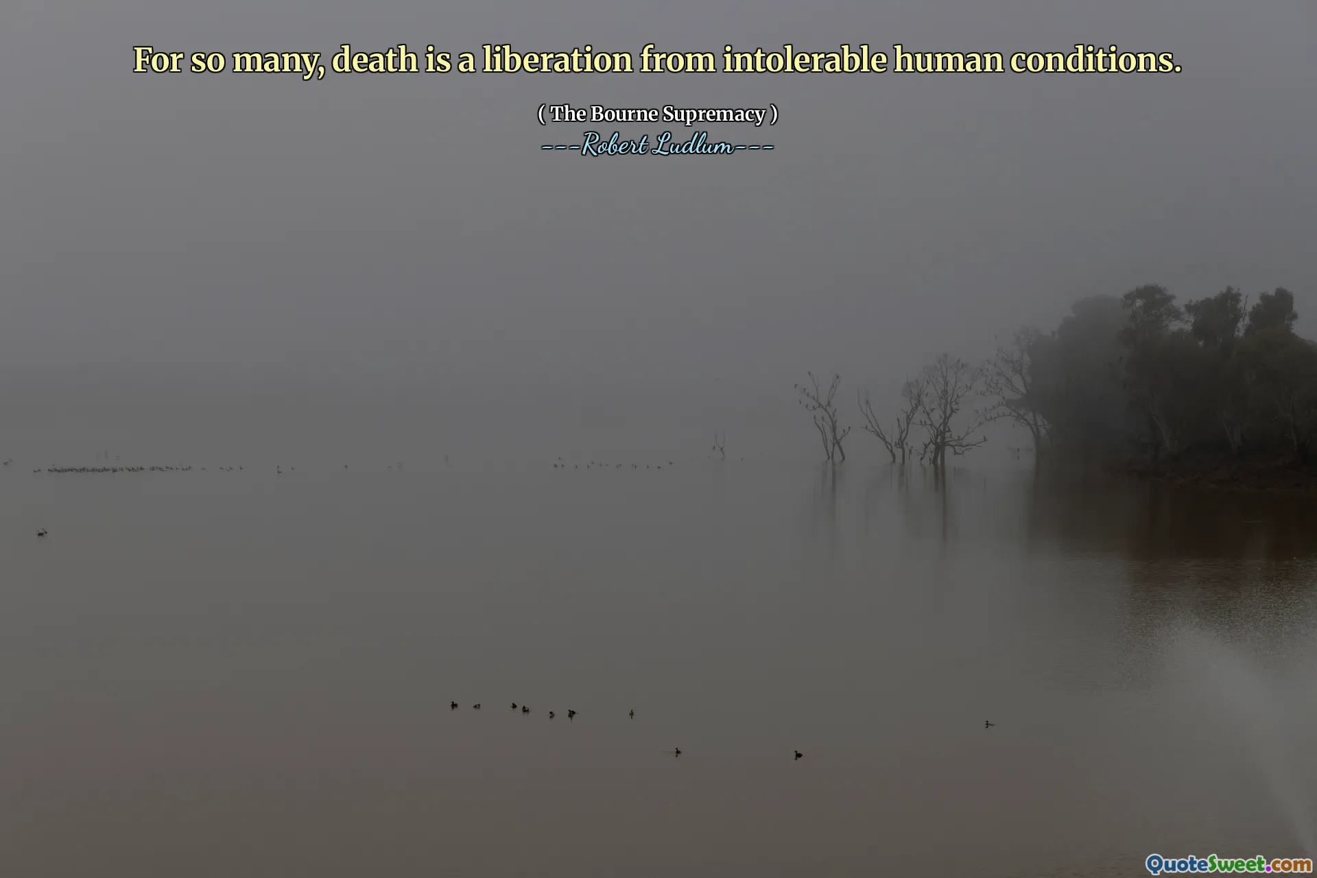 För så många är döden en befrielse från outhärdliga mänskliga förhållanden.