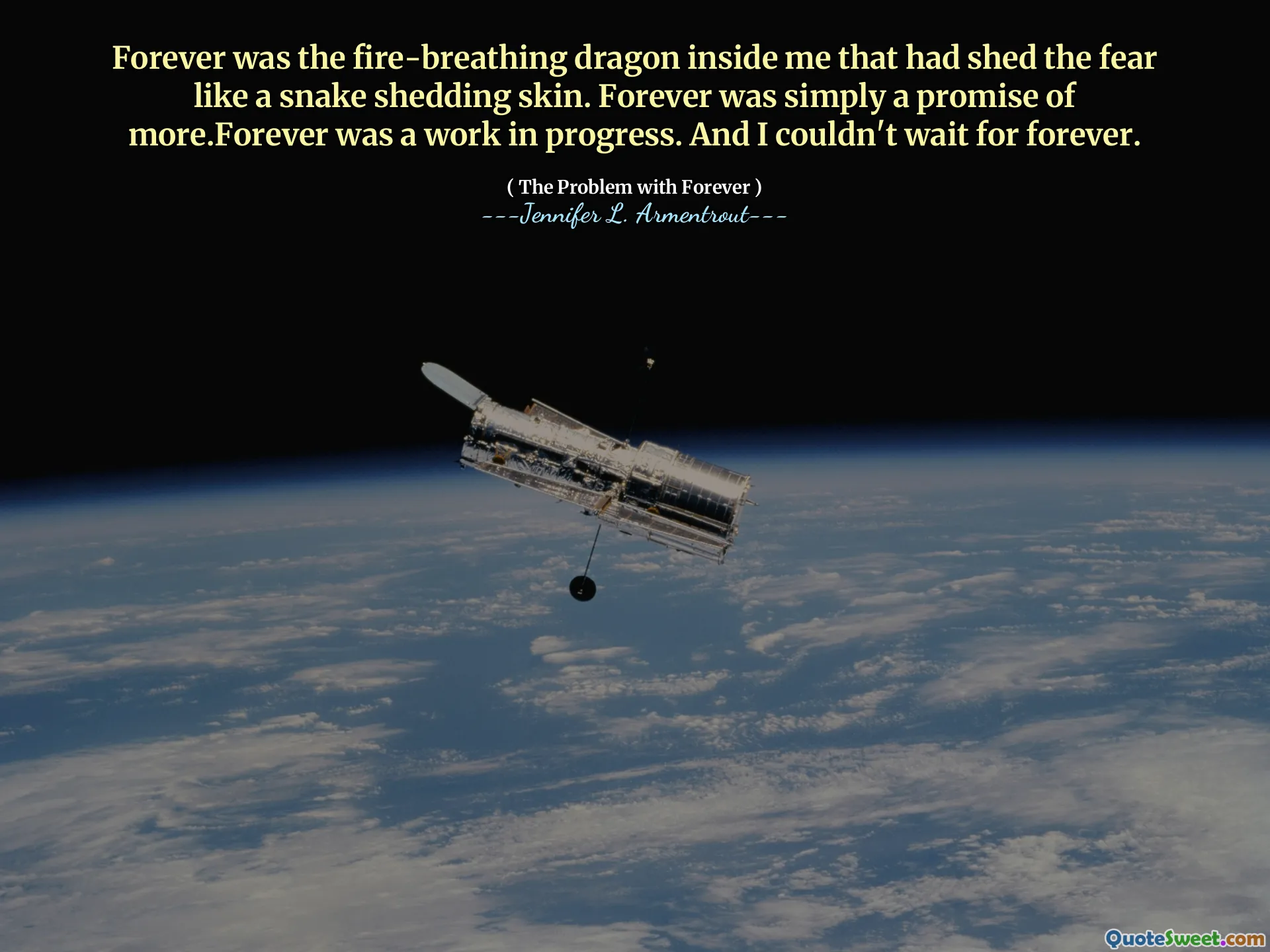 Forever was the fire-breathing dragon inside me that had shed the fear like a snake shedding skin. Forever was simply a promise of more.Forever was a work in progress. And I couldn't wait for forever.
