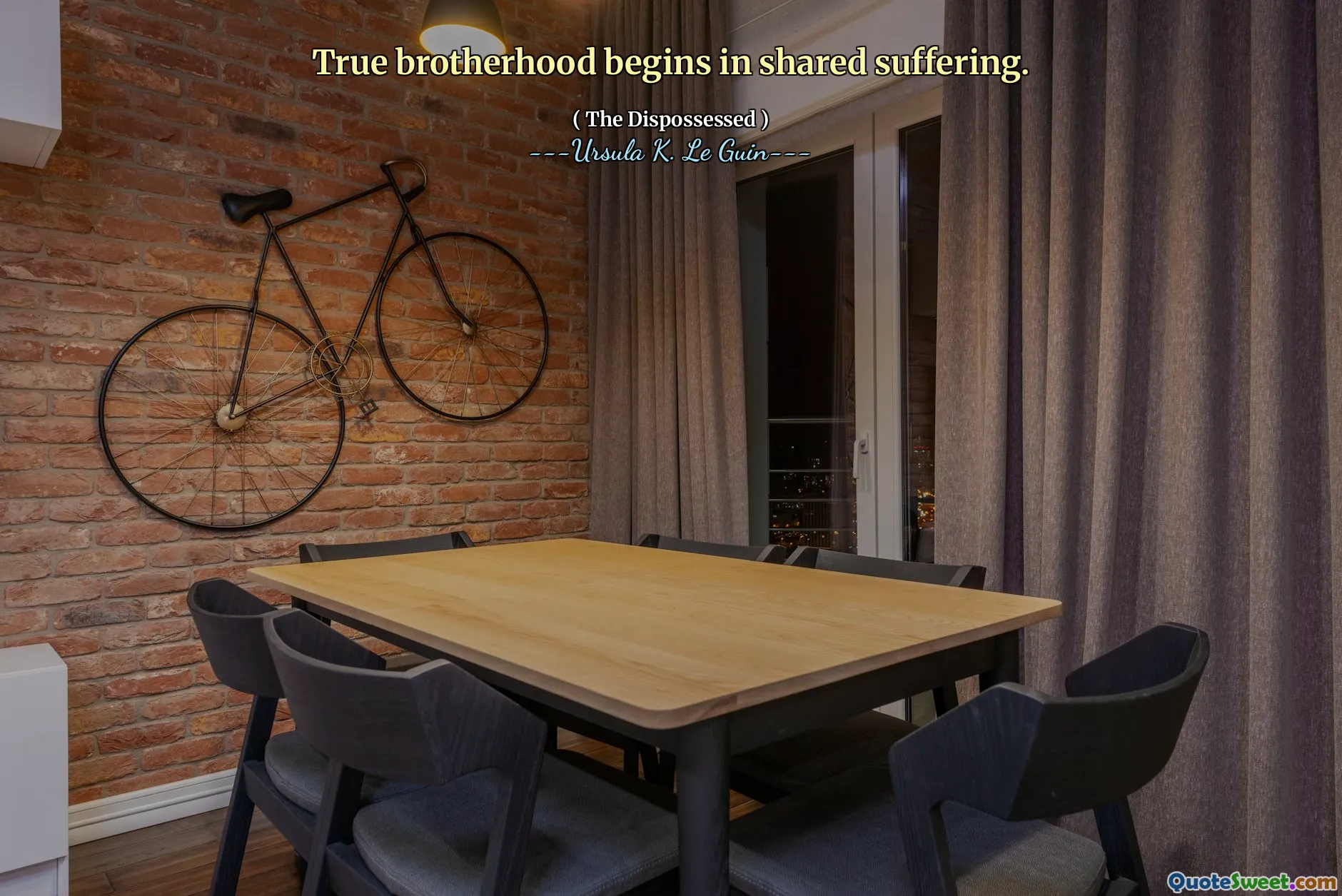 True brotherhood begins in shared suffering.