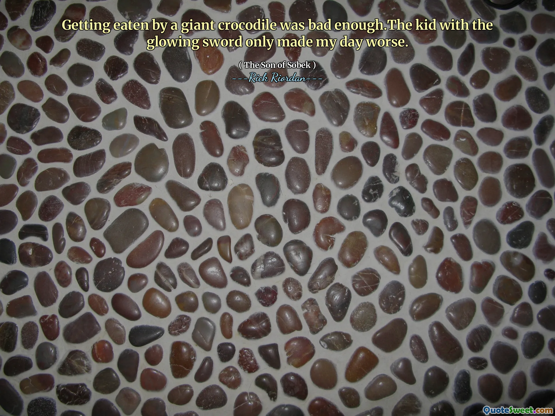 Getting eaten by a giant crocodile was bad enough.The kid with the glowing sword only made my day worse.