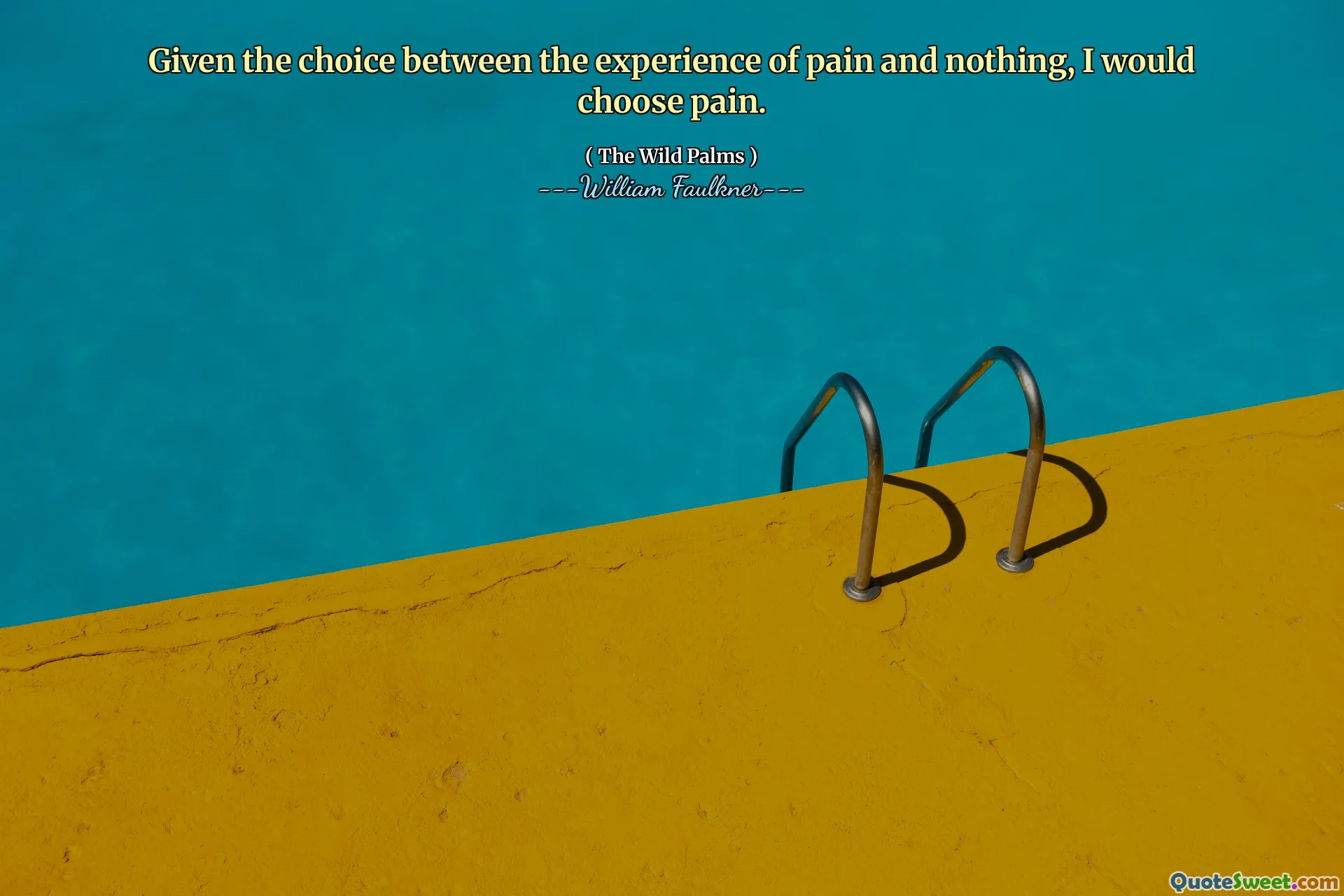 Given the choice between the experience of pain and nothing, I would choose pain.
