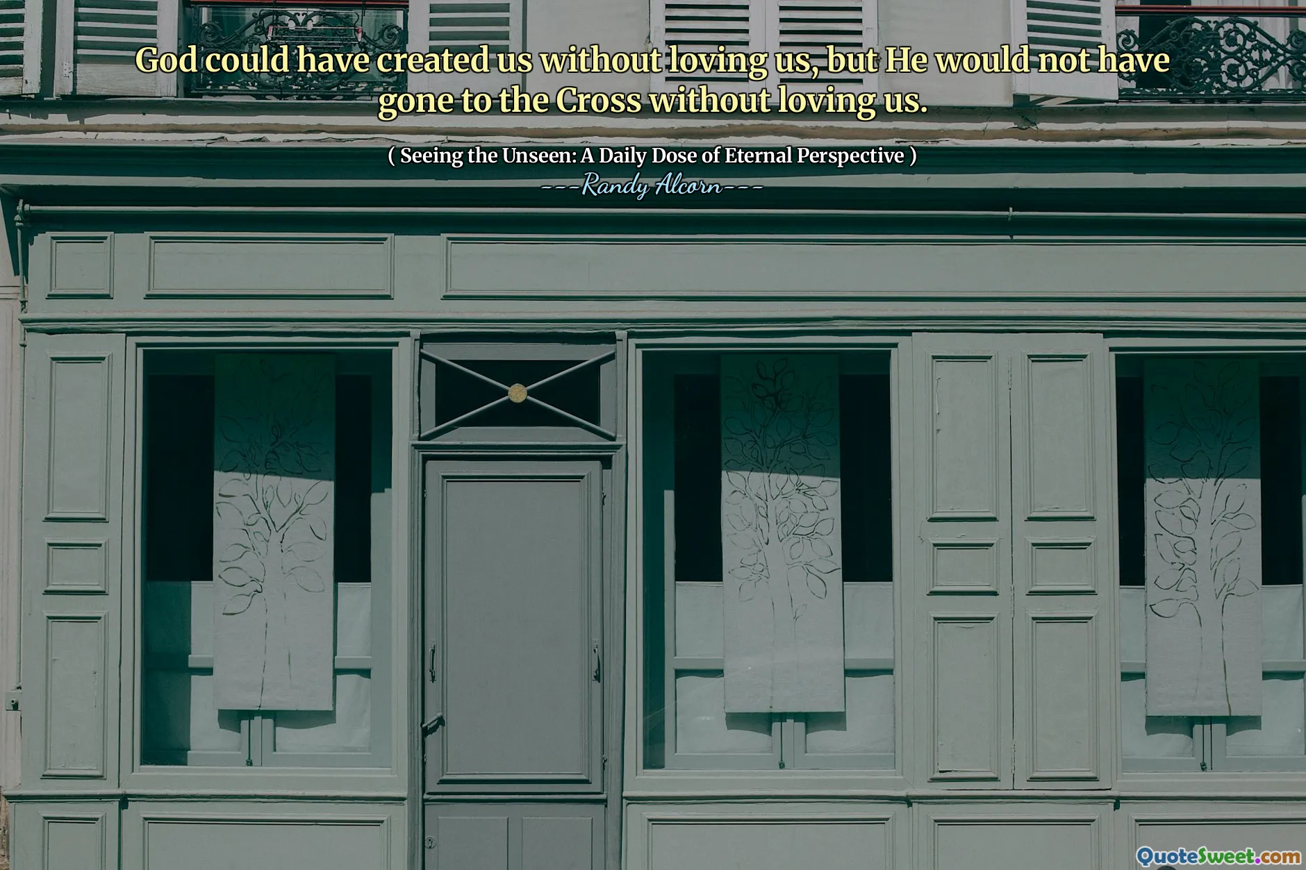 Dio avrebbe potuto crearci senza amarci, ma non sarebbe andato alla croce senza amarci.