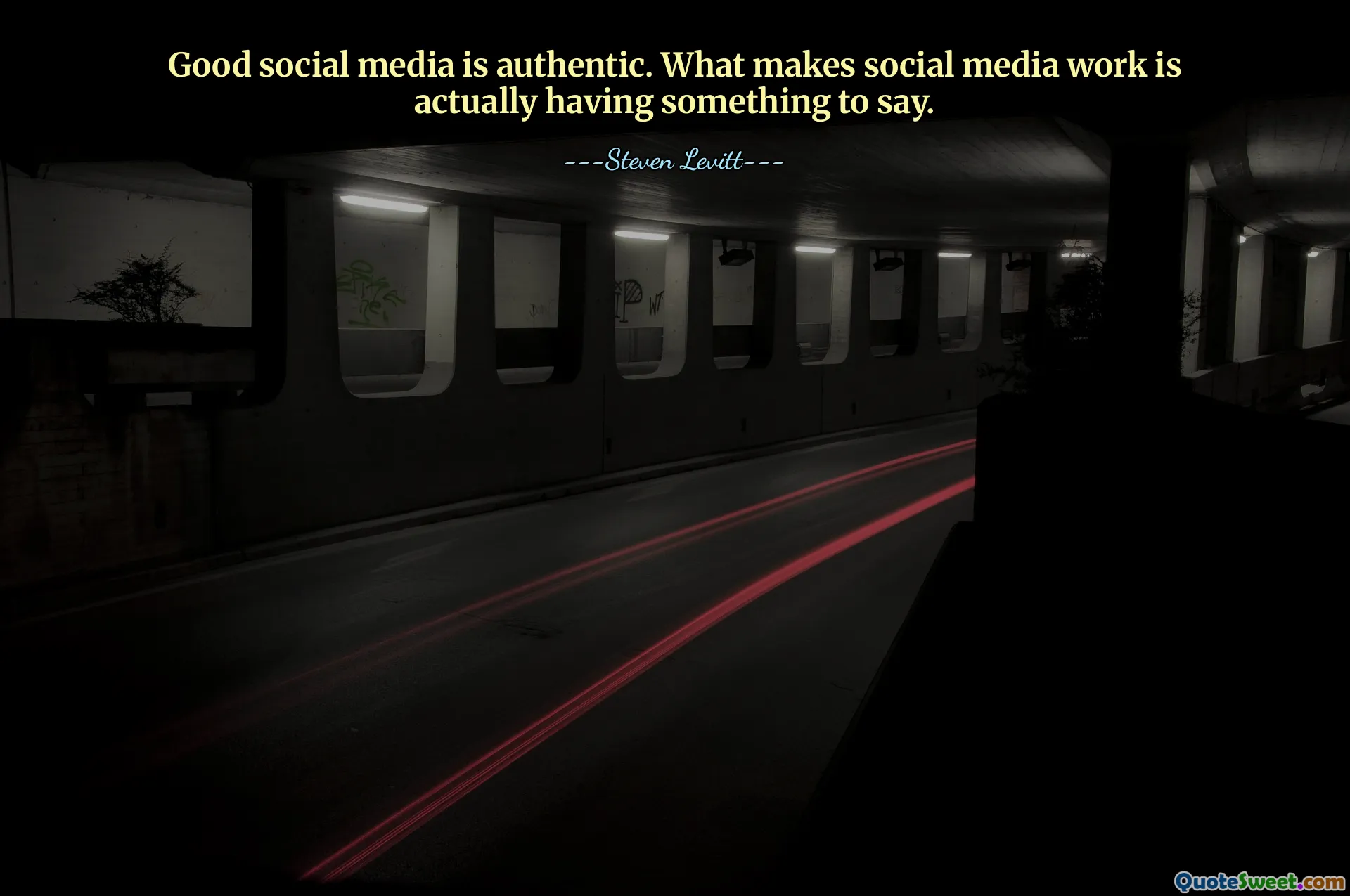 好的社交媒体是真实的。社交媒体之所以发挥作用，实际上是因为有话可说。