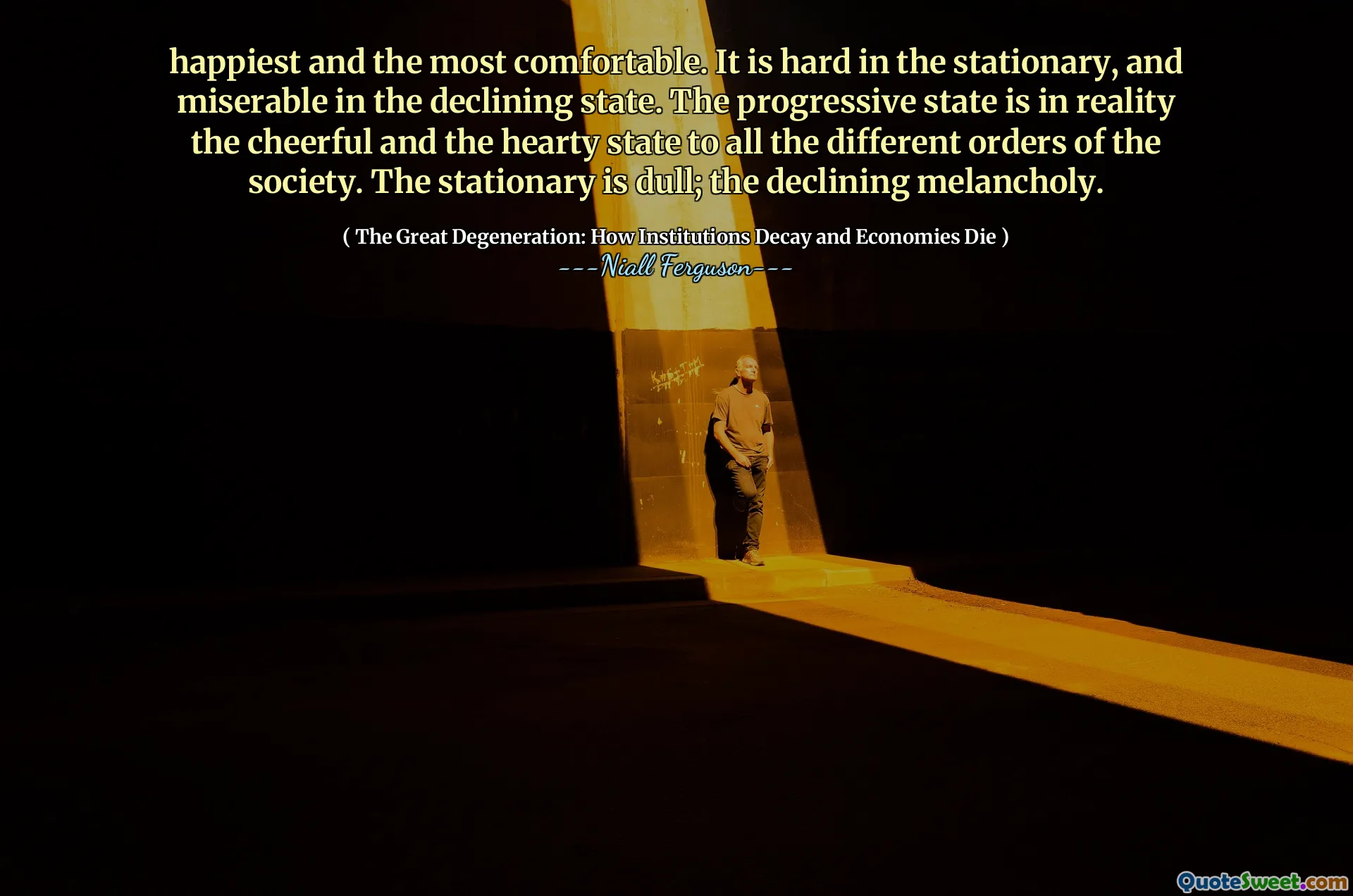 happiest and the most comfortable. It is hard in the stationary, and miserable in the declining state. The progressive state is in reality the cheerful and the hearty state to all the different orders of the society. The stationary is dull; the declining melancholy.