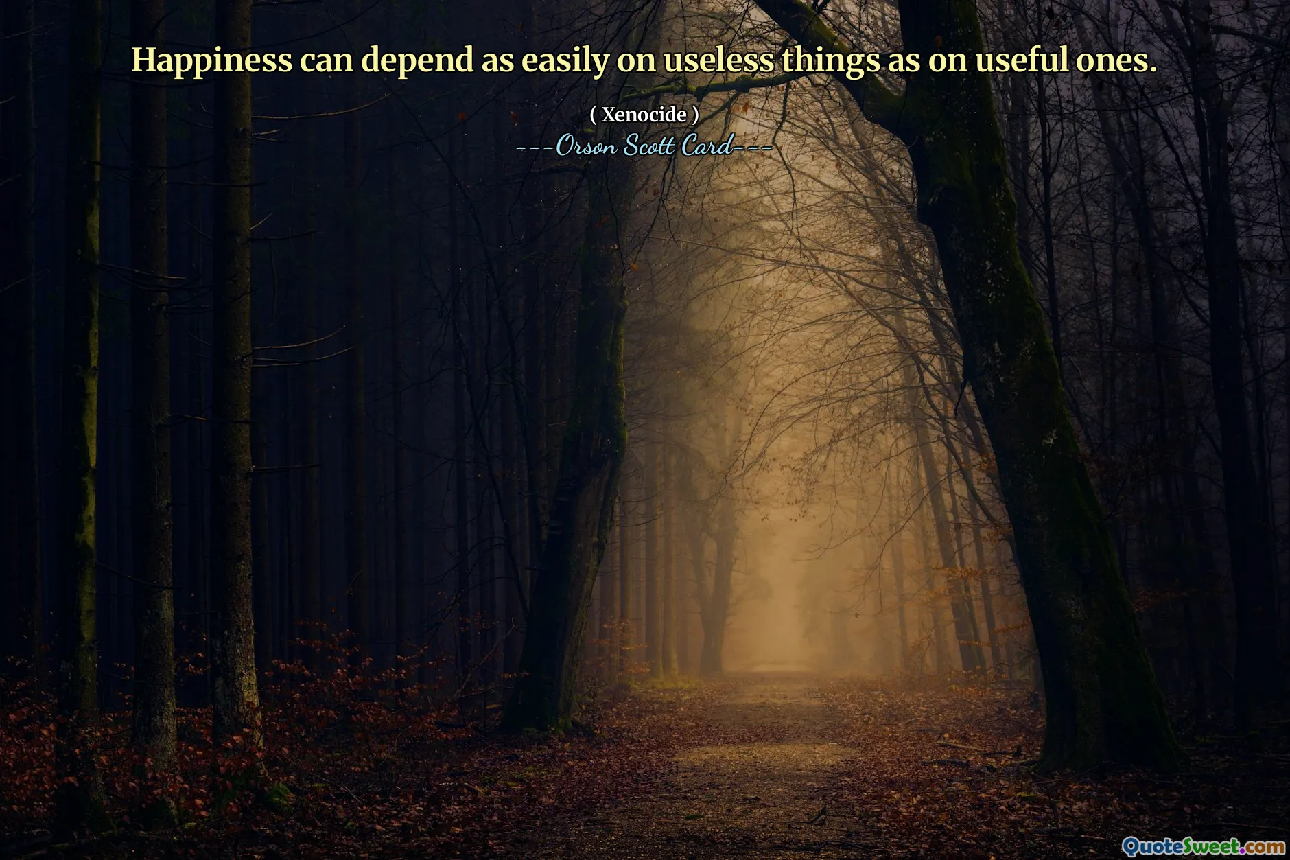 Lycka kan lika lätt bero på onödiga saker som på användbara.