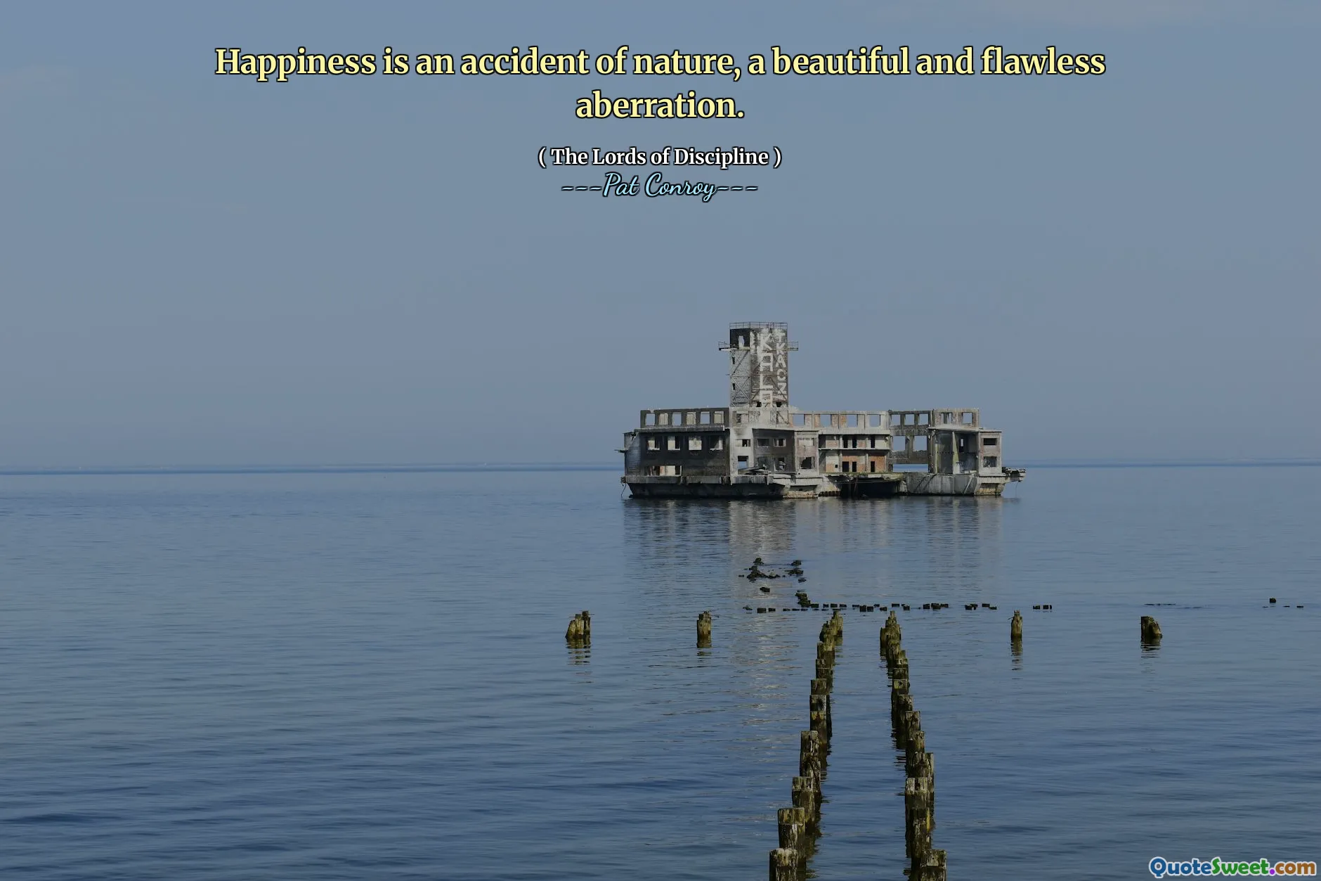 Happiness is an accident of nature, a beautiful and flawless aberration.