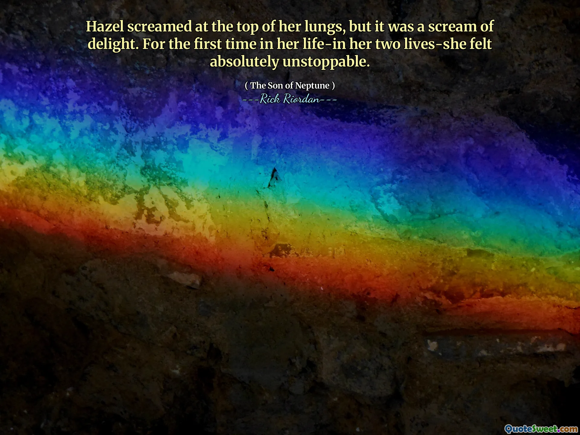 Hazel screamed at the top of her lungs, but it was a scream of delight. For the first time in her life-in her two lives-she felt absolutely unstoppable.