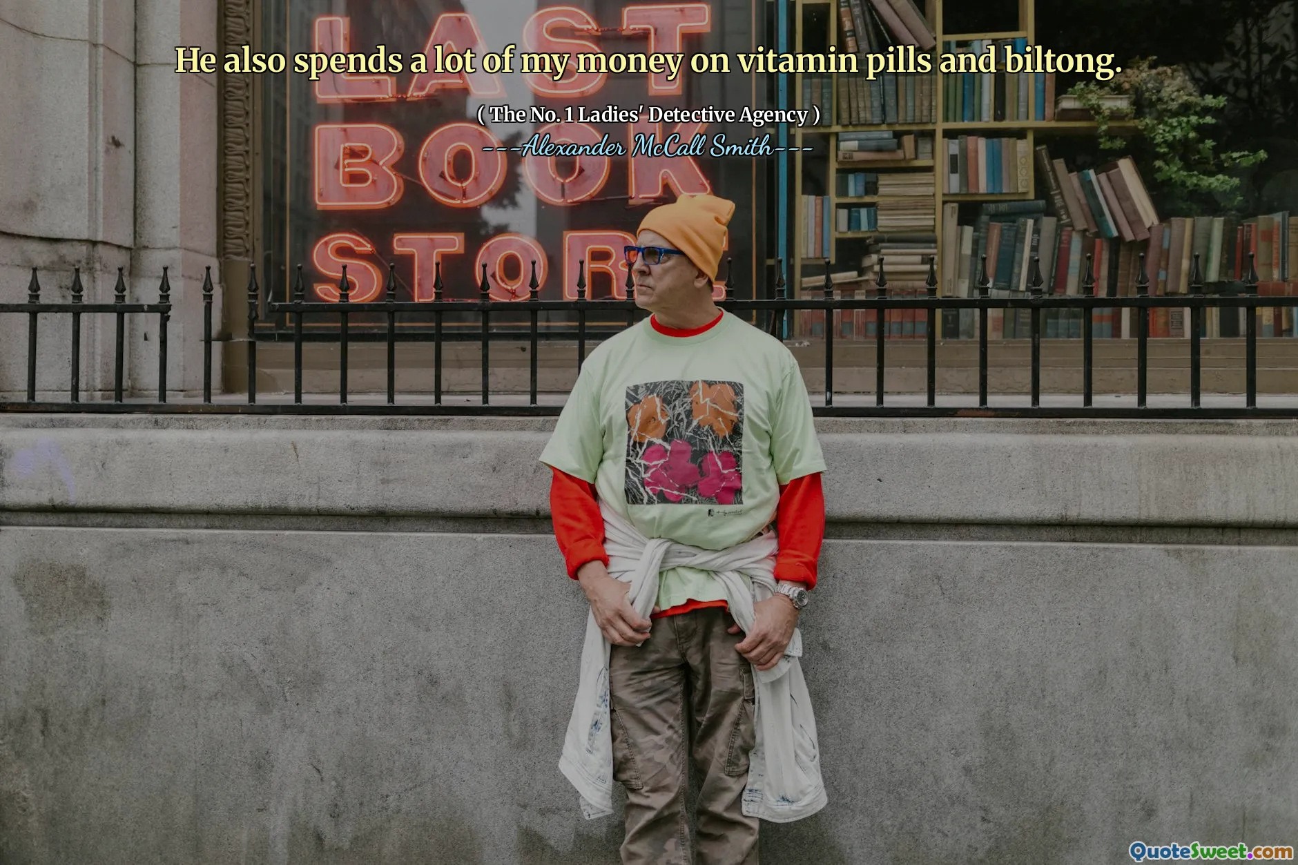 他还花了很多钱在维生素药和biltong上。